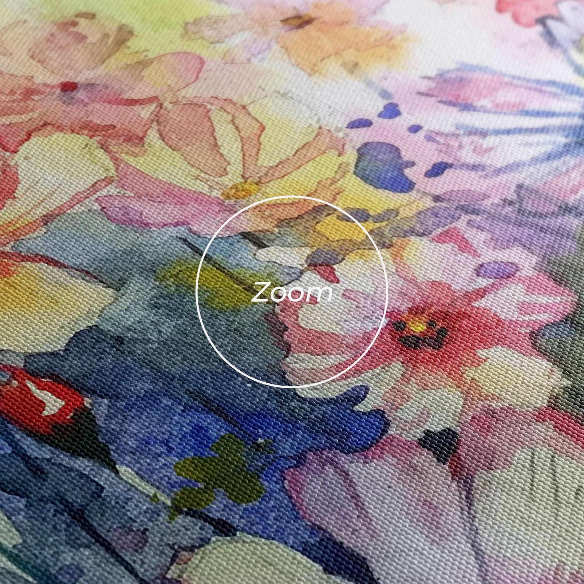 Leinwandbild Water Art Flowers mockup 3