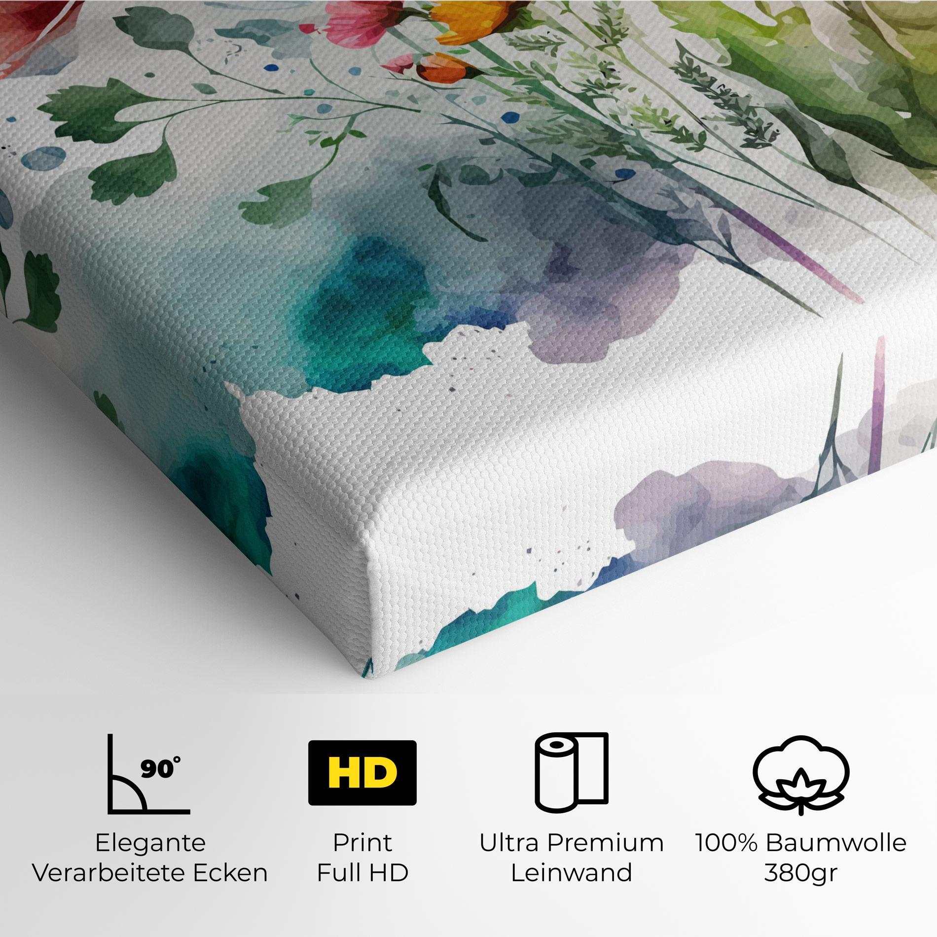 Leinwandbild Beautiful Spring Flowers mockup 4