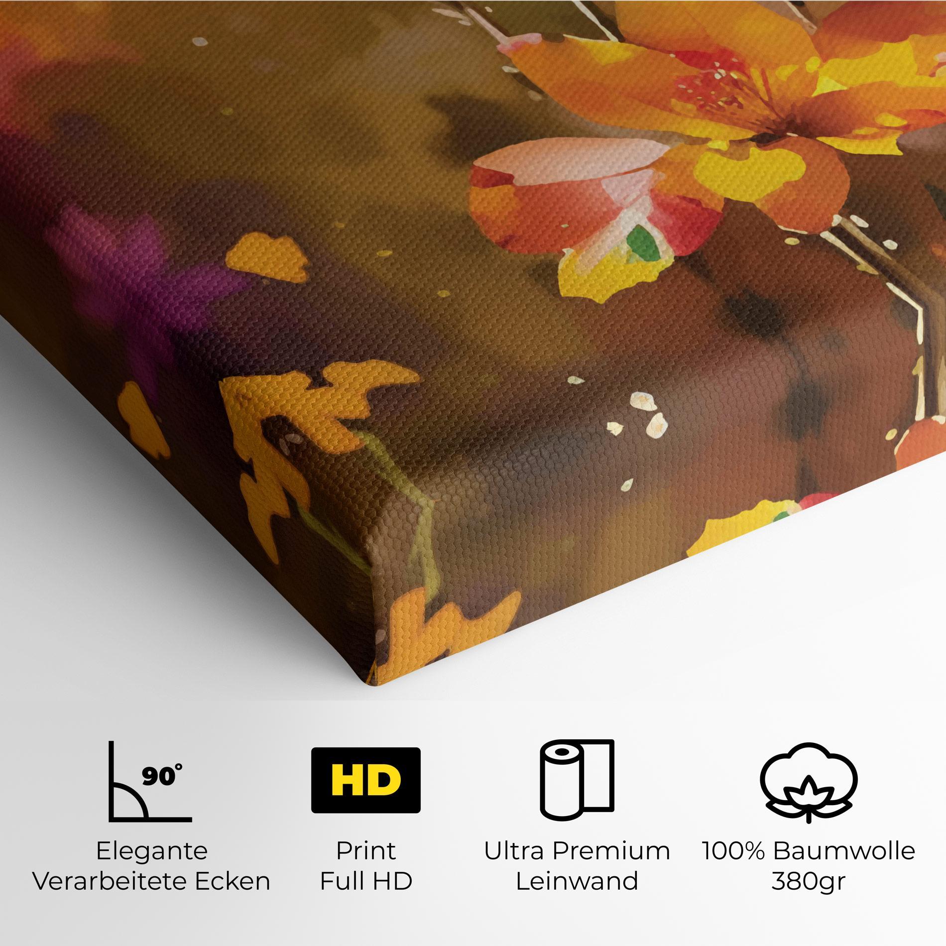 Leinwandbild Orange Pink Spring mockup 4