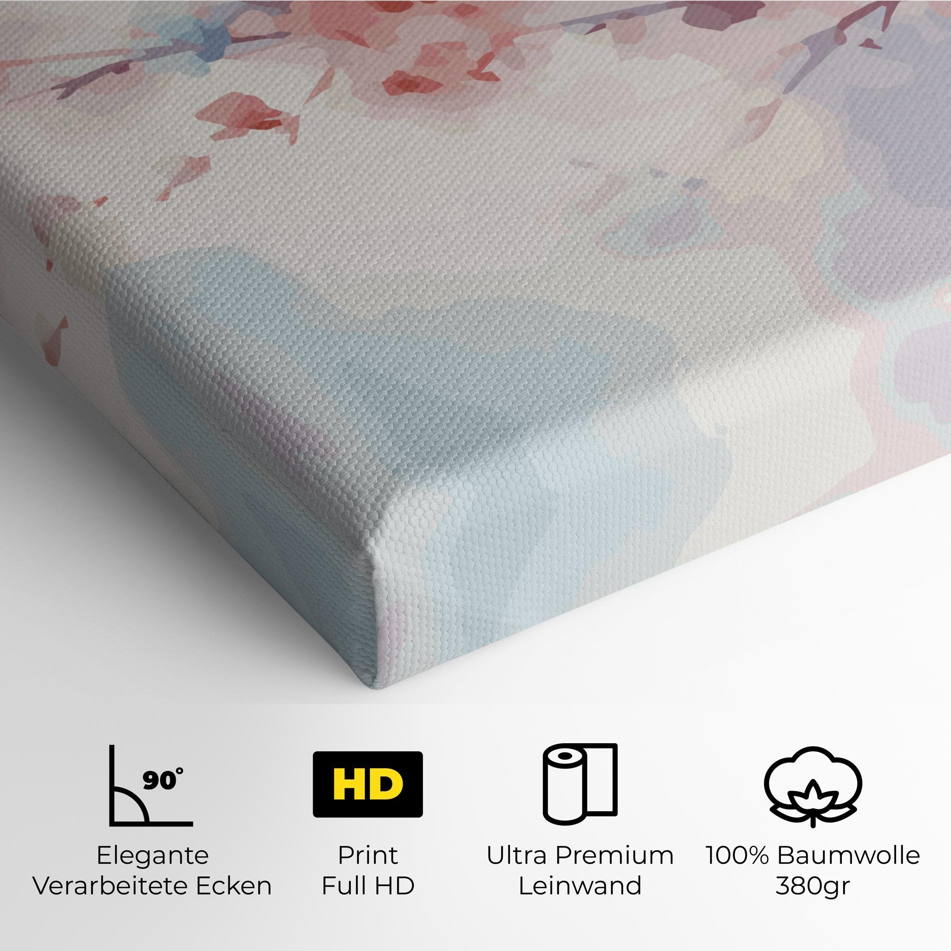 Leinwandbild Pastel Spring Flowers mockup 4