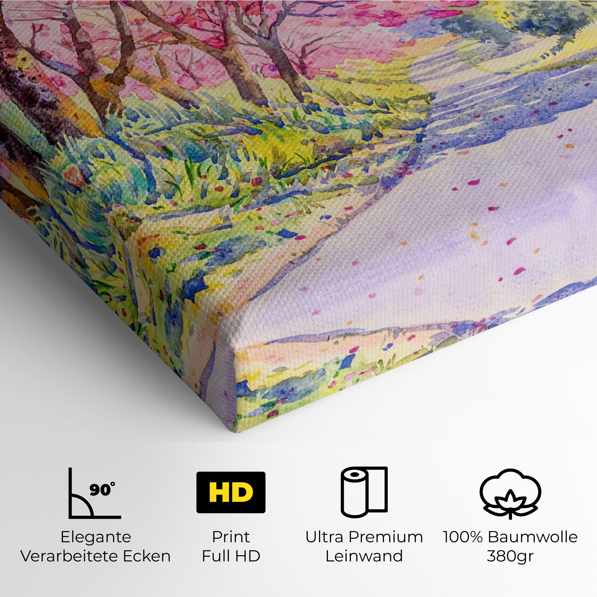Leinwandbild Pink Trees Art mockup 4
