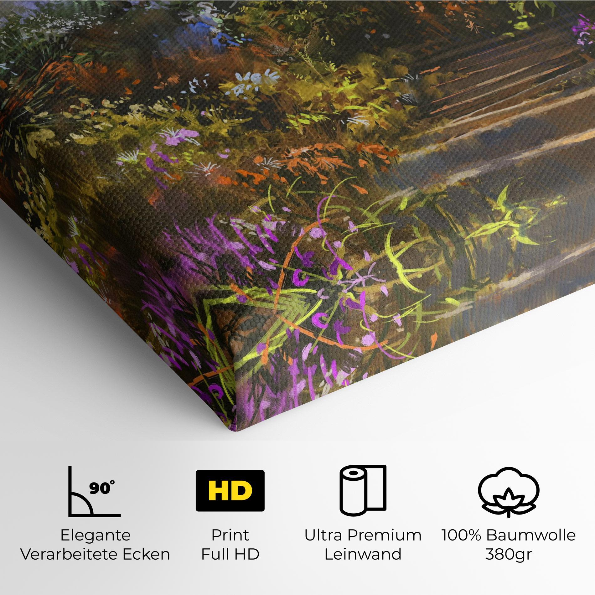 Leinwandbild Spring Staircase Painting mockup 4