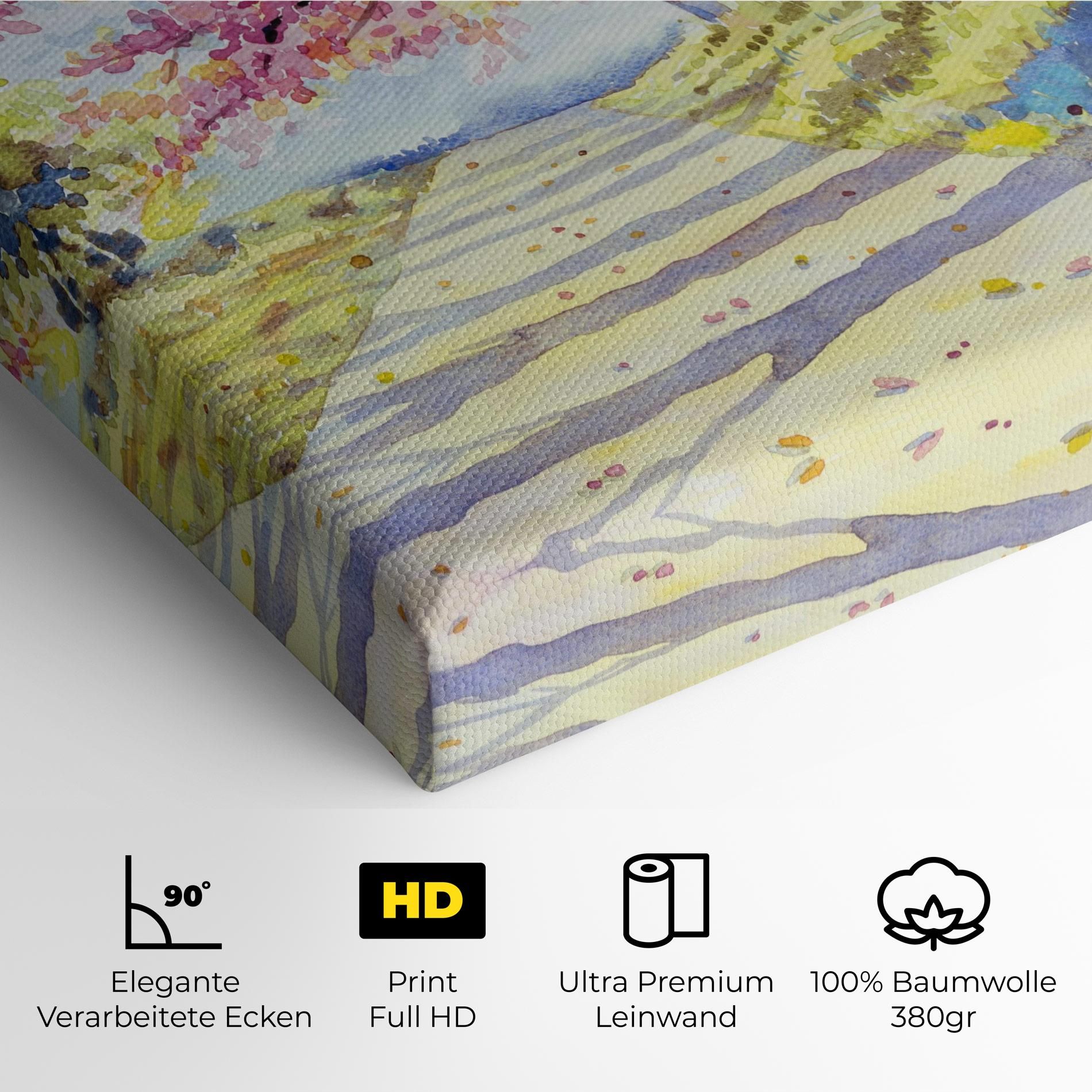 Watercolor Spring Landscape mockup 4