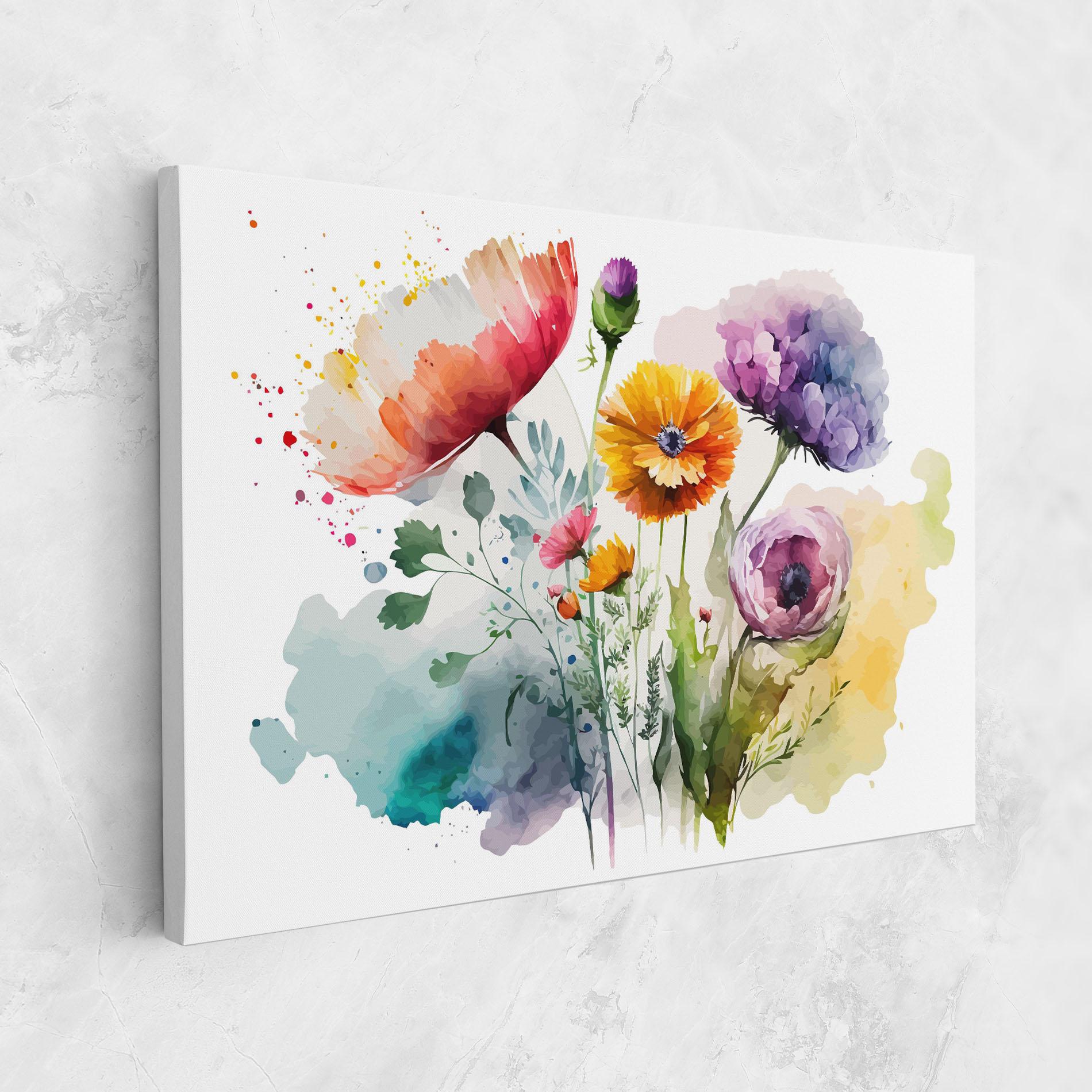Leinwandbild Beautiful Spring Flowers mockup 1