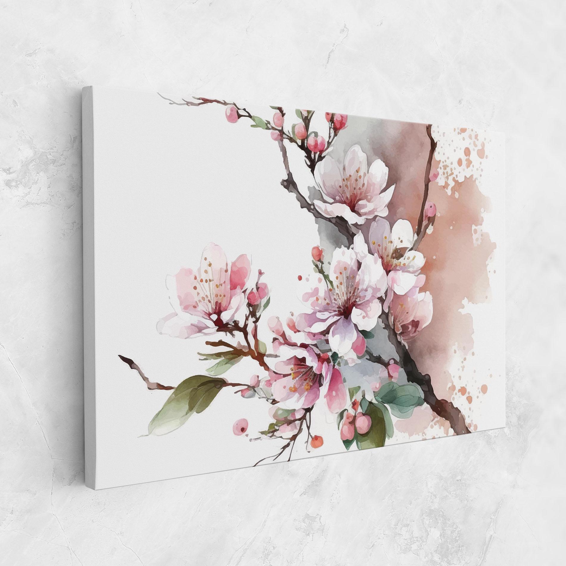 Leinwandbild Cherry Spring Flower mockup 1