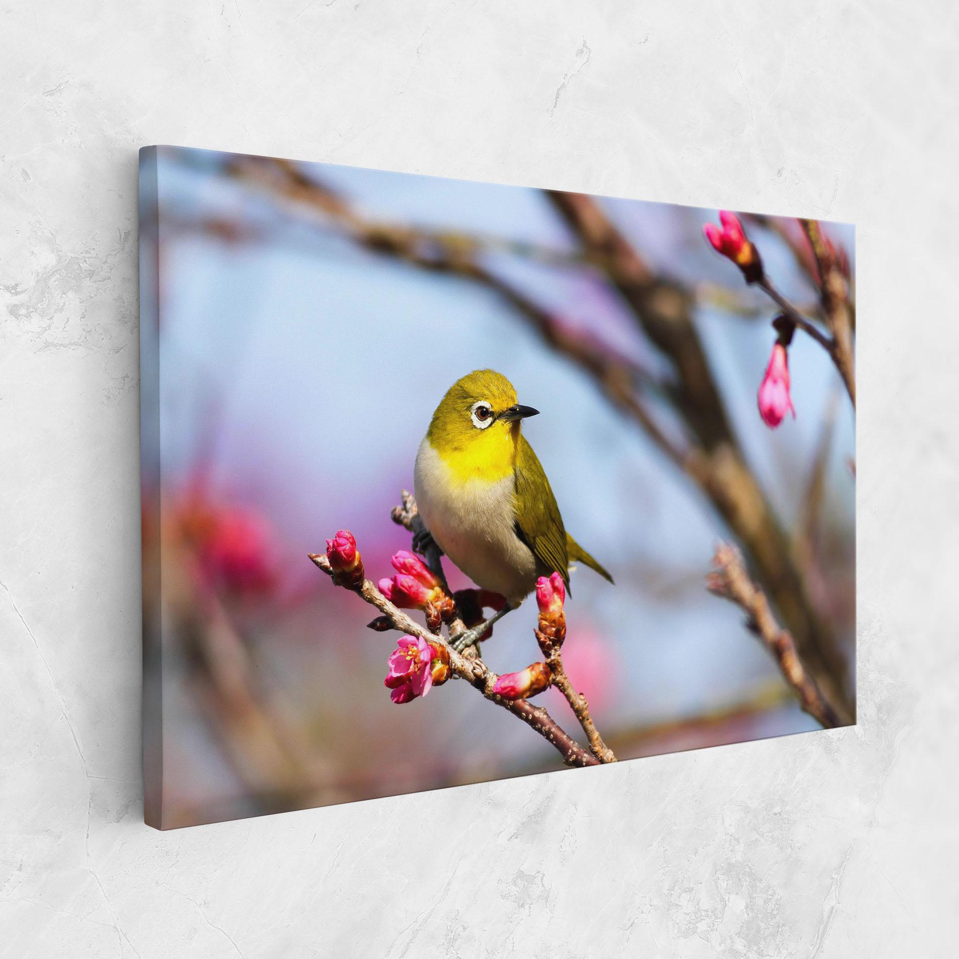 Leinwandbild Cute Pink Flower Buds mockup 1