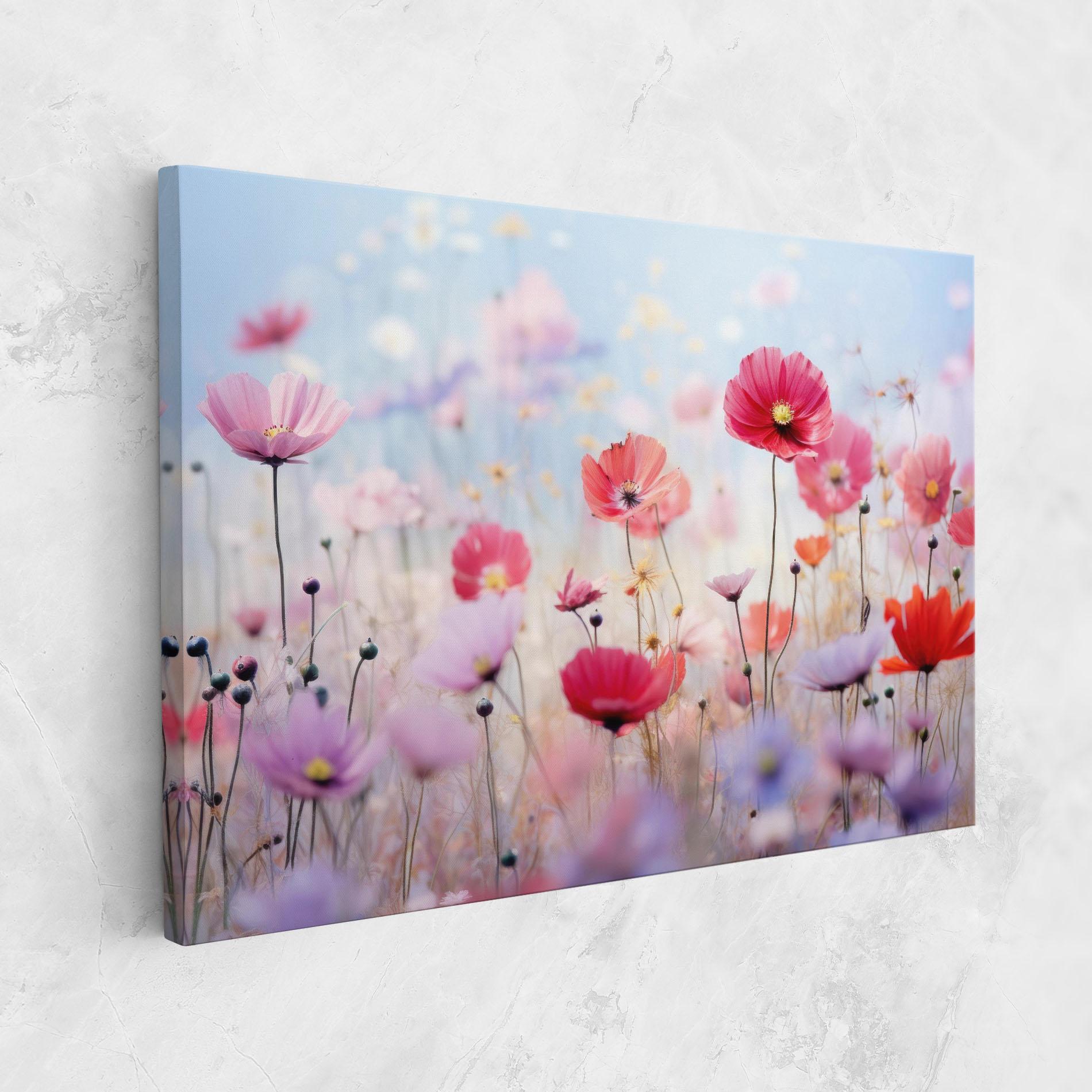 Leinwandbild Dreamy Sprig Pink Flower mockup 1
