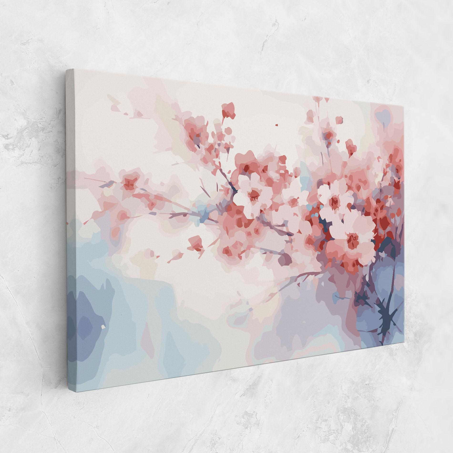 Leinwandbild Pastel Spring Flowers mockup 1