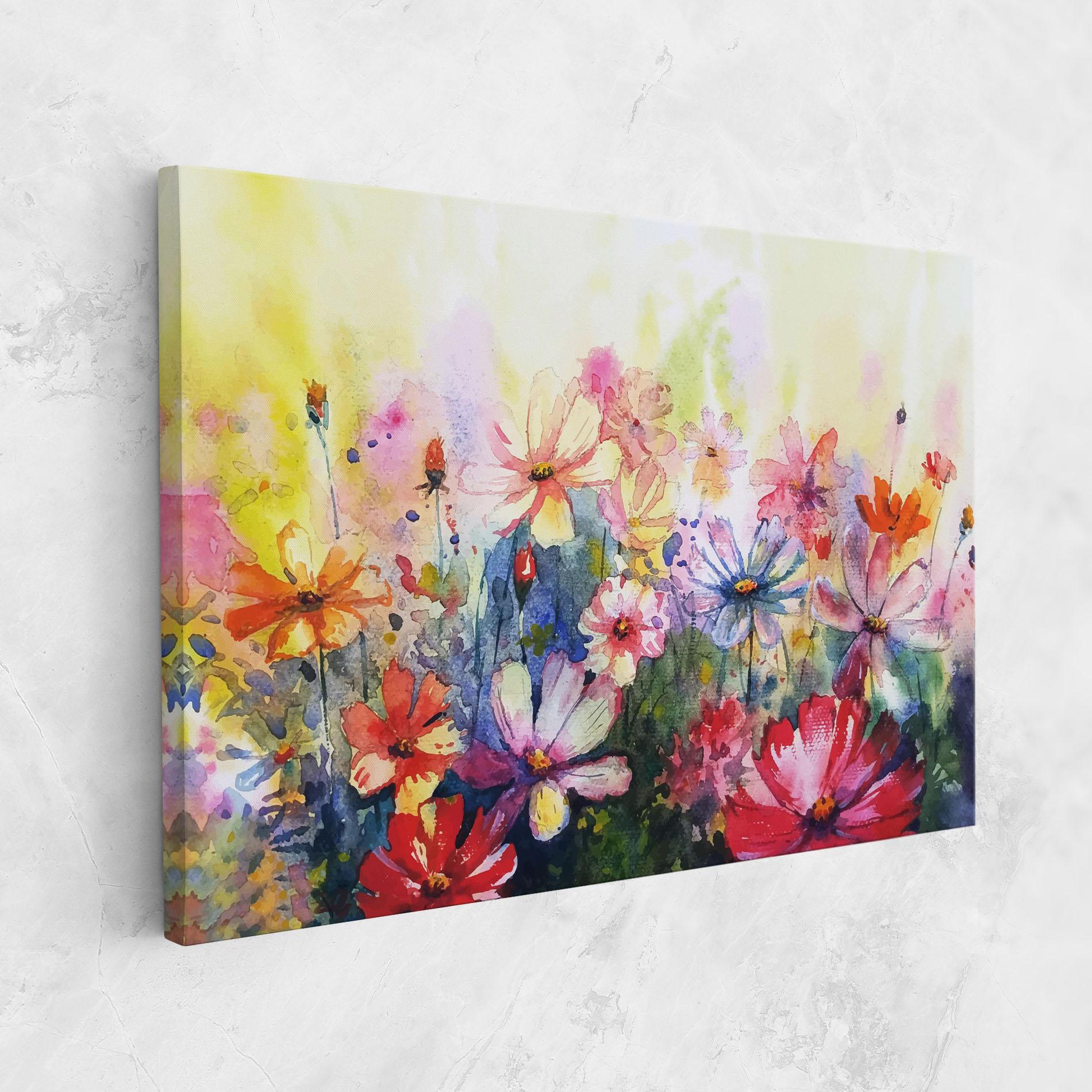 Leinwandbild Water Art Flowers mockup 1