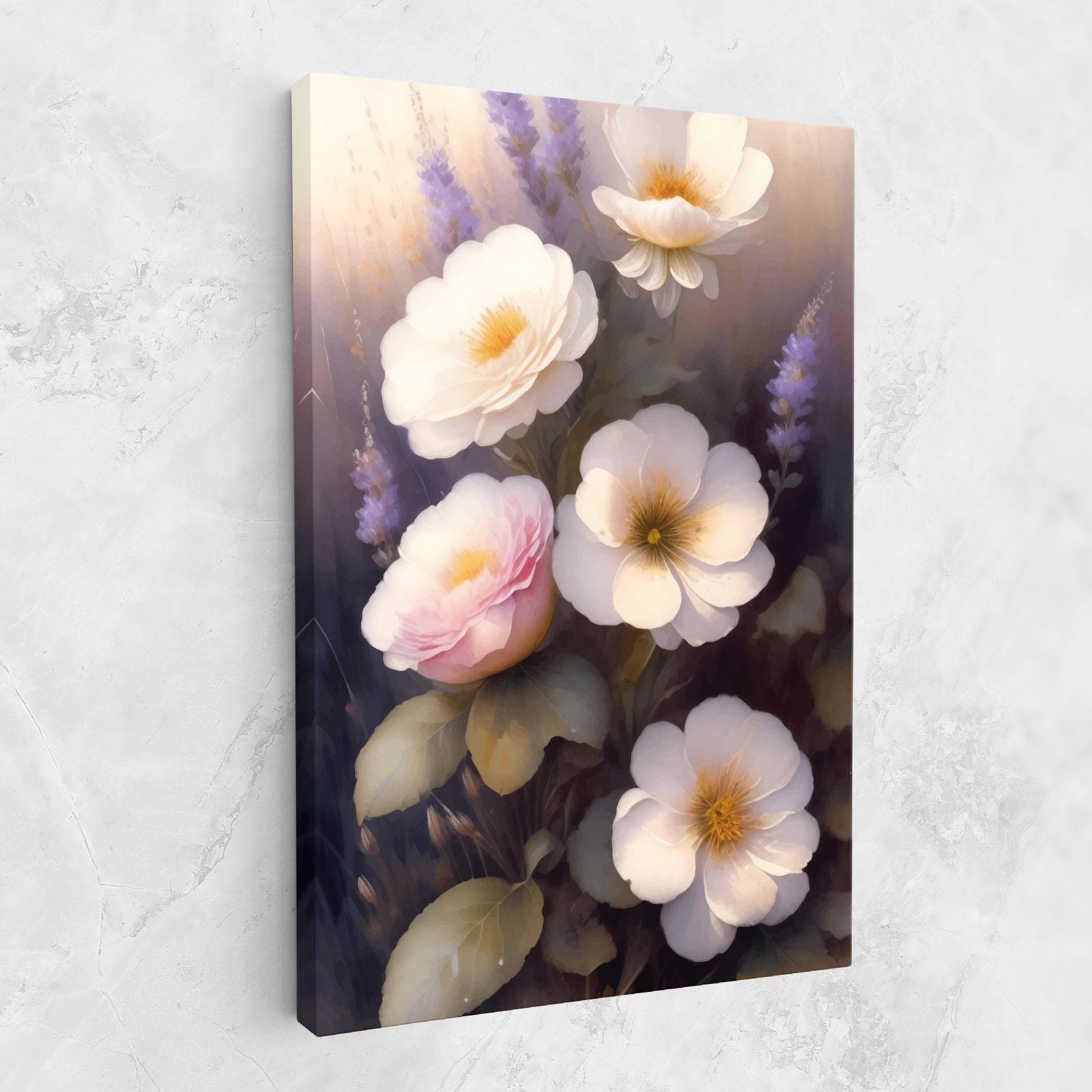 Leinwandbild Cream Flower Spring mockup 1