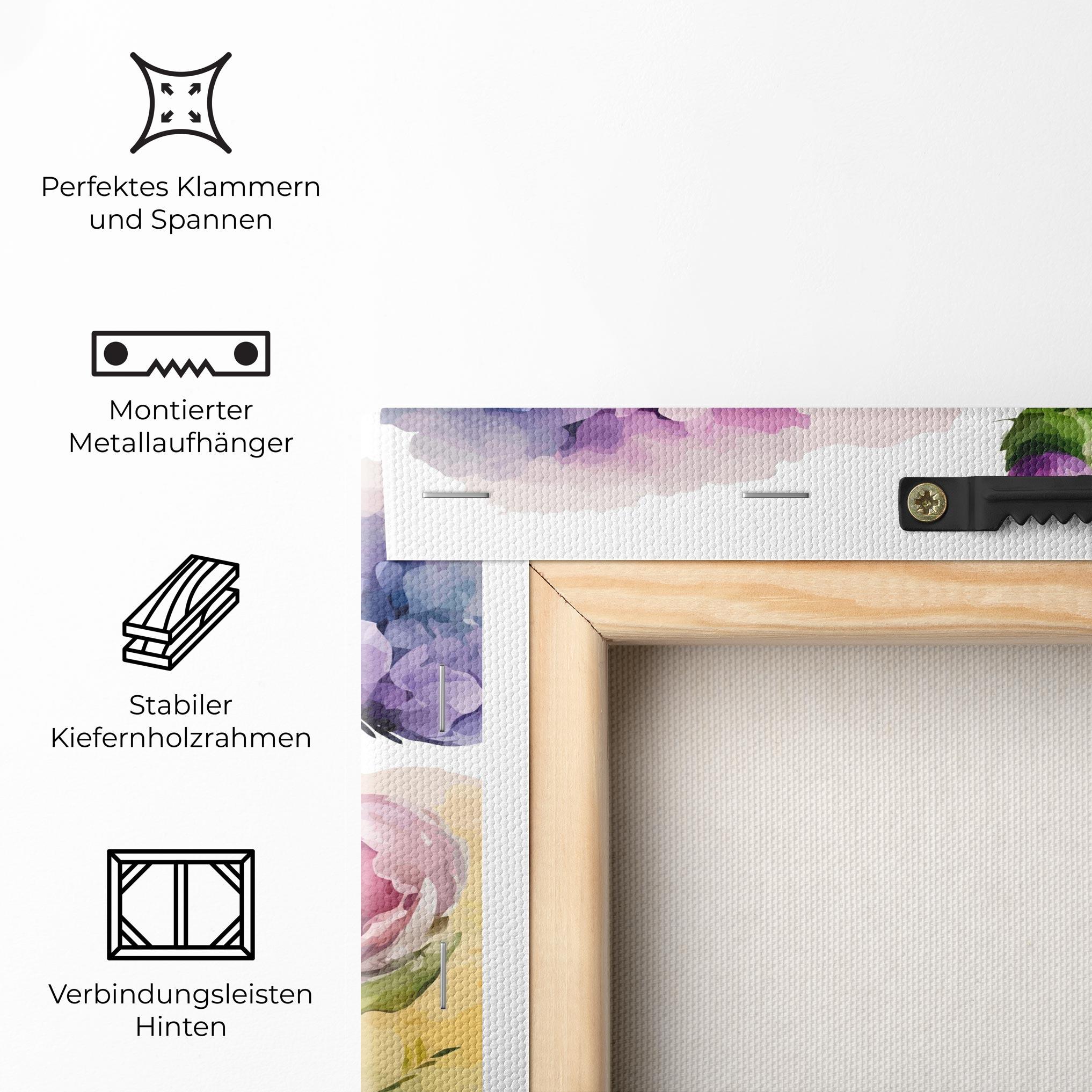 Leinwandbild Beautiful Spring Flowers mockup 5