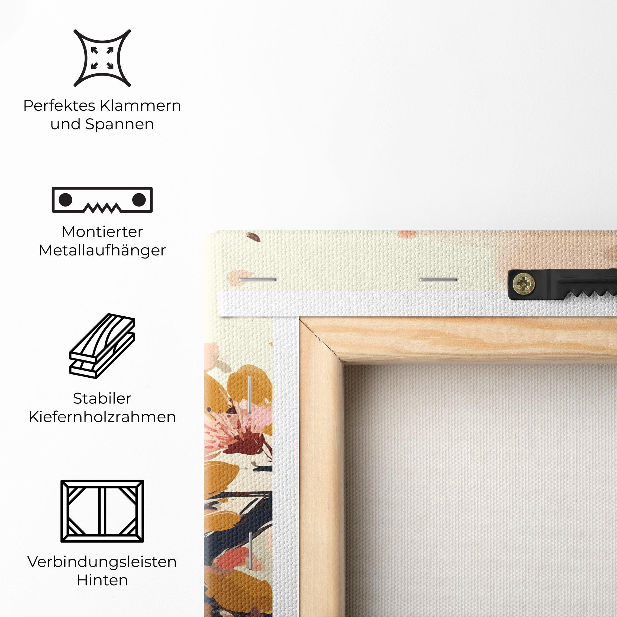 Leinwandbild Cute Spring Flower mockup 5