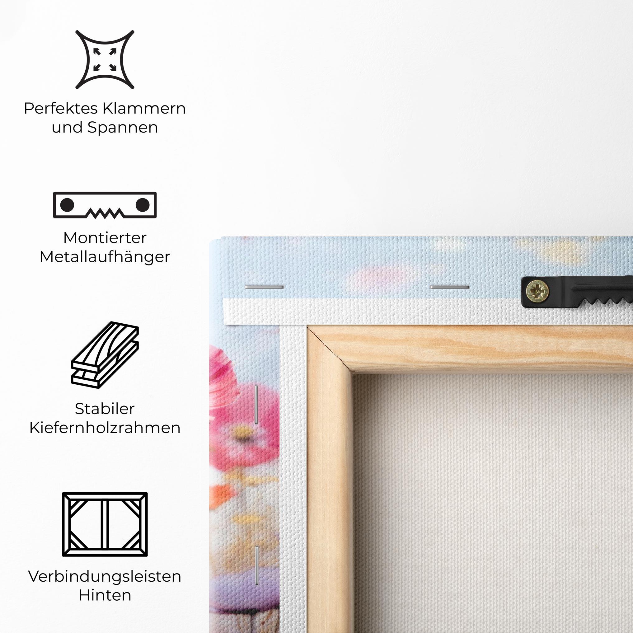 Leinwandbild Dreamy Sprig Pink Flower mockup 5