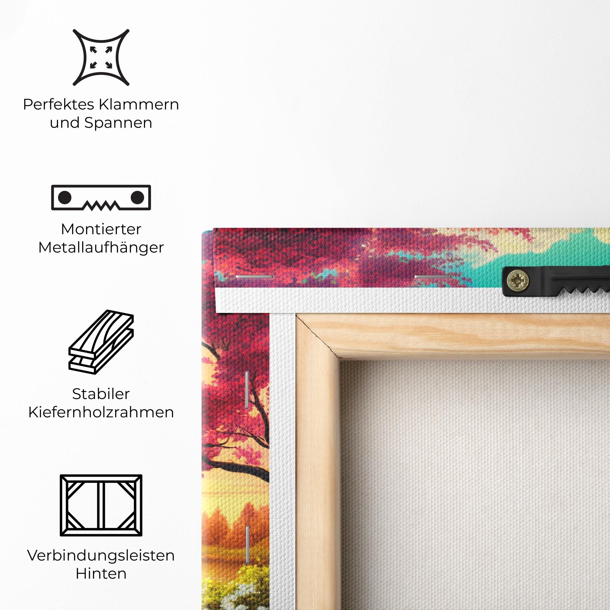 Pink Yellow Trees mockup 5