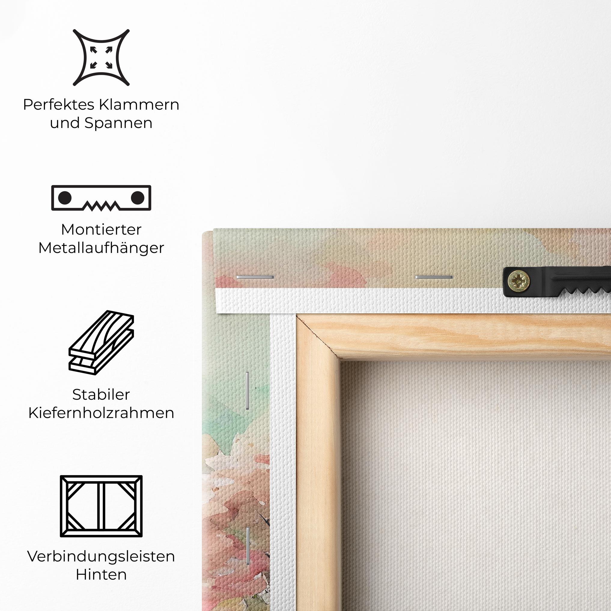 Leinwandbild Spring Pink Trees mockup 5