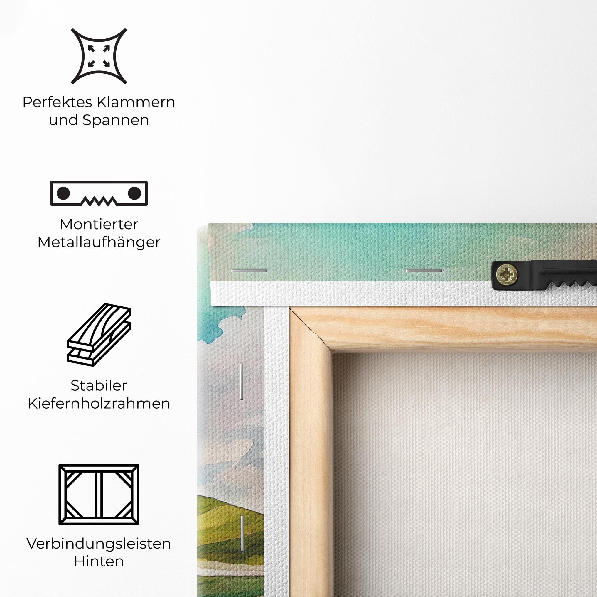 Leinwandbild Spring Trees Painting mockup 5