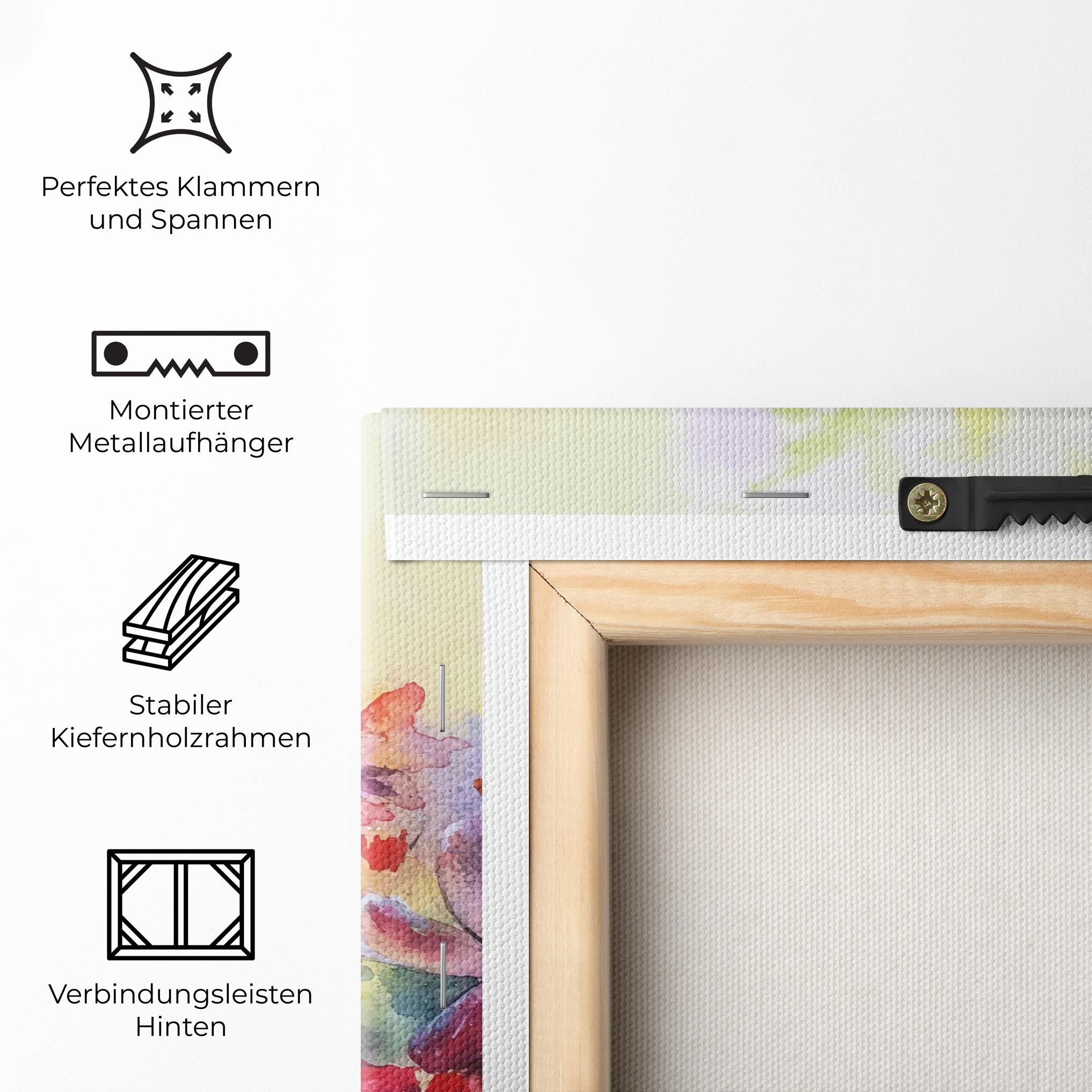 Leinwandbild Water Art Flowers mockup 5