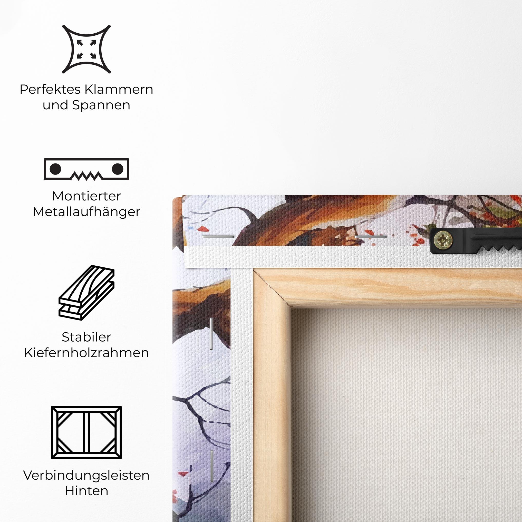 Leinwandbild Watercolor Spring Tree mockup 5