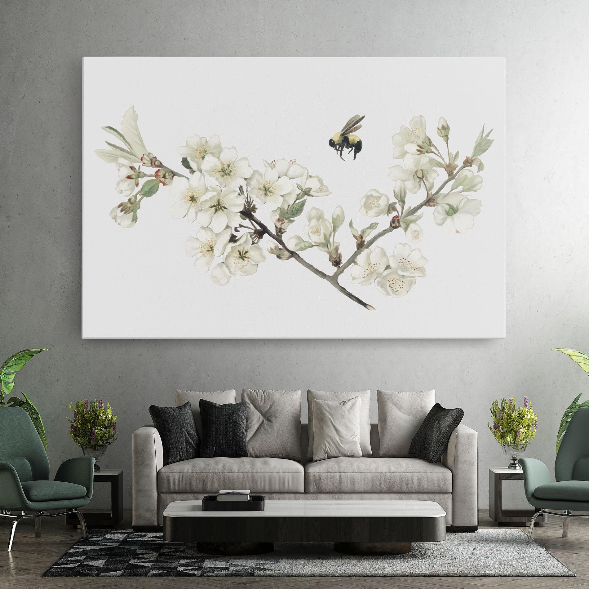 Leinwandbild Bee Spring Flower mockup 7
