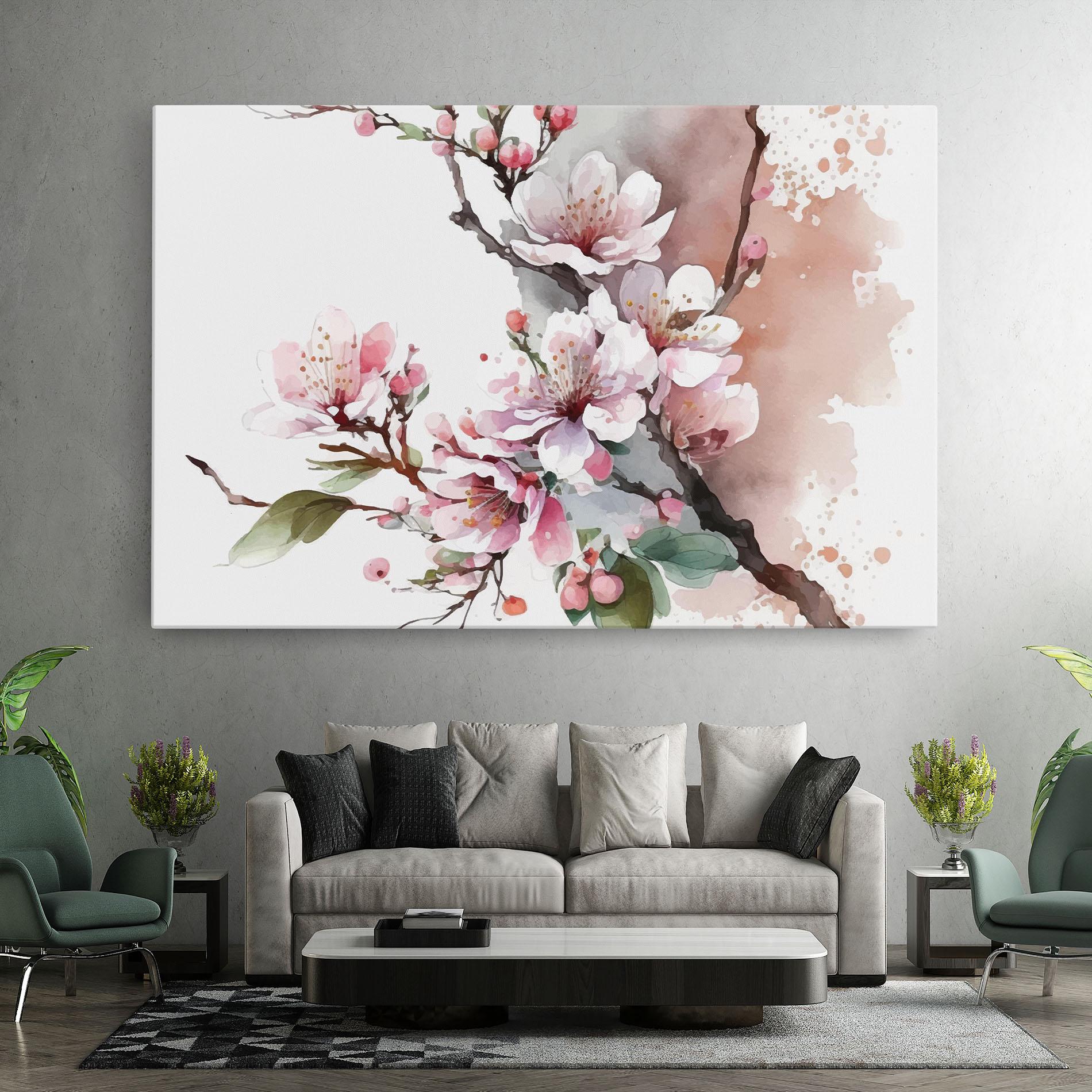 Leinwandbild Cherry Spring Flower mockup 7