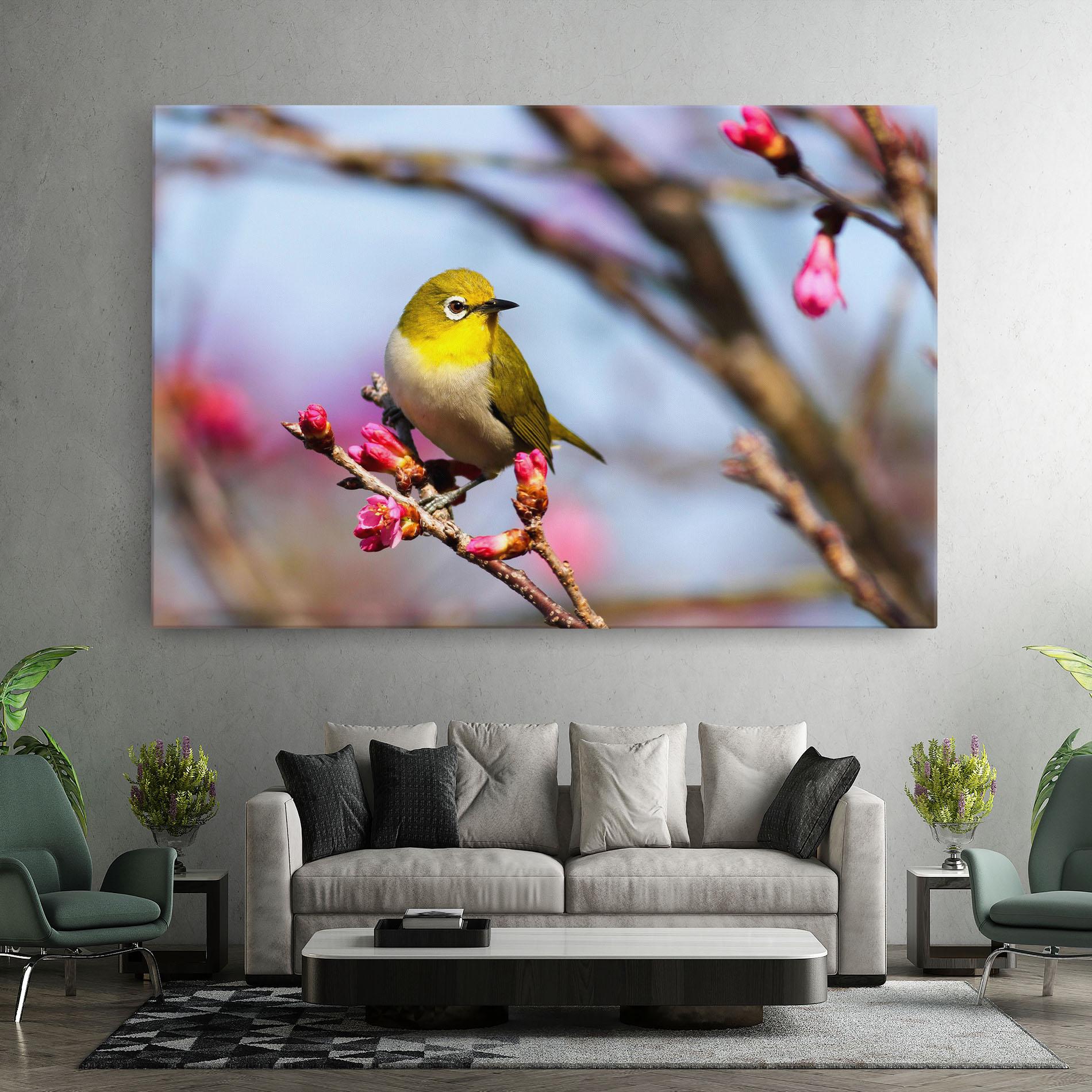 Leinwandbild Cute Pink Flower Buds mockup 7