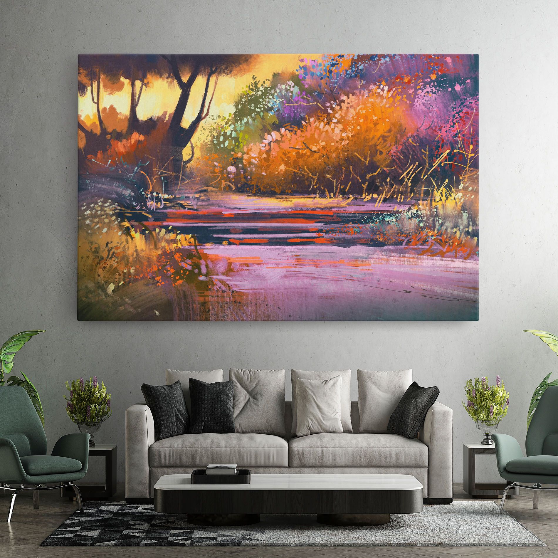 Landscape Colorful Trees mockup 7