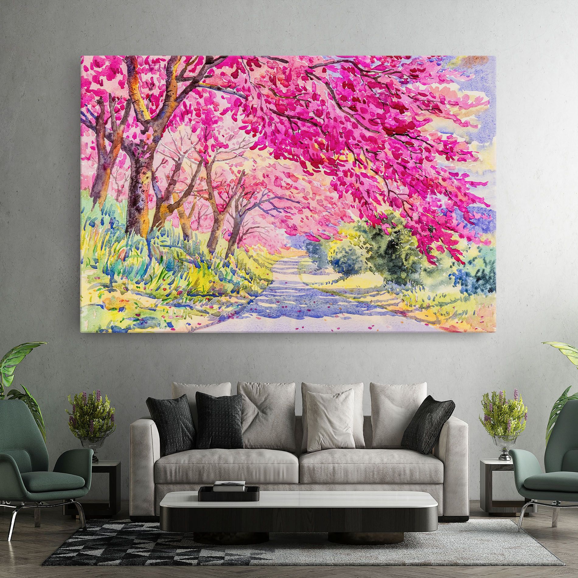 Pink Trees Art mockup 7