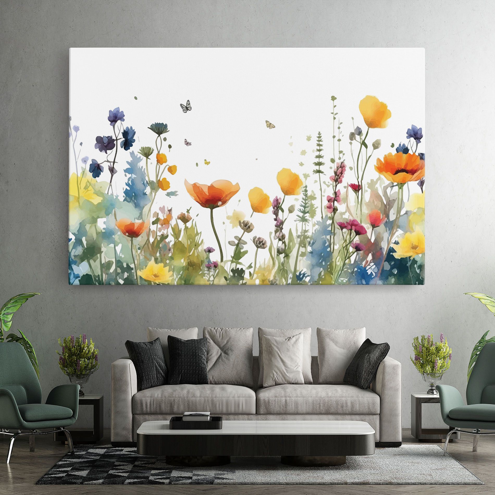 Watercolor Spring Flowers mockup 7
