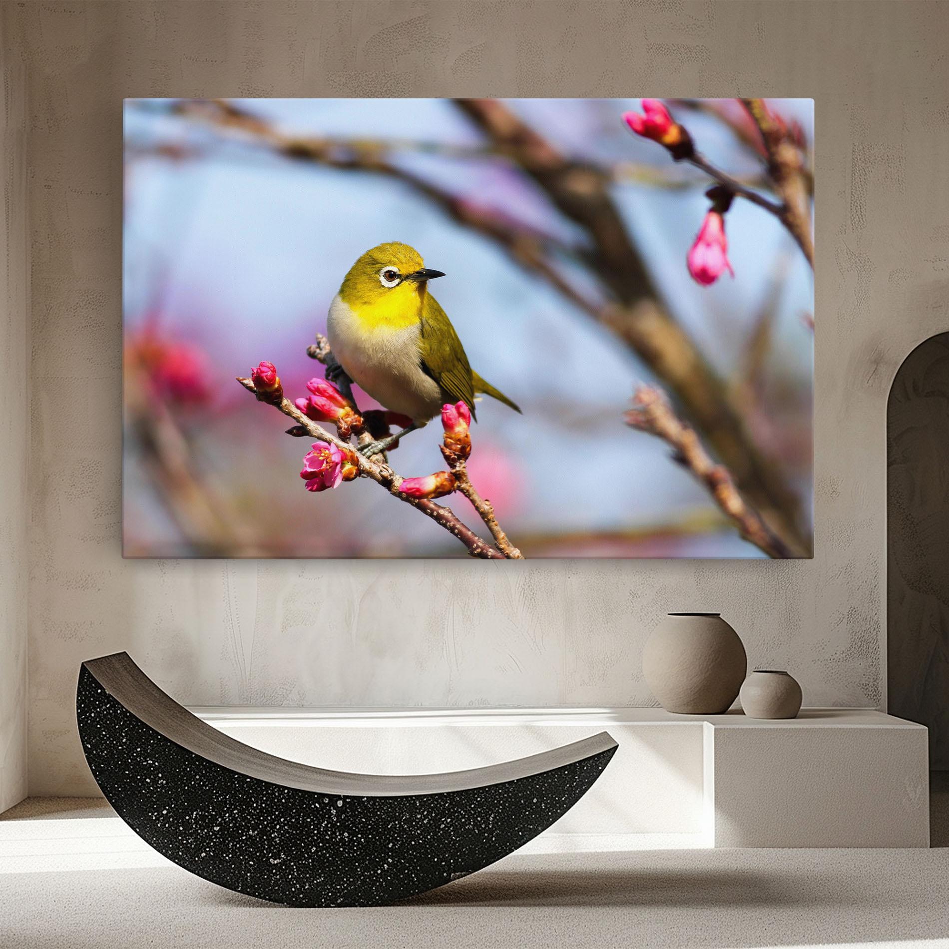 Leinwandbild Cute Pink Flower Buds mockup 8