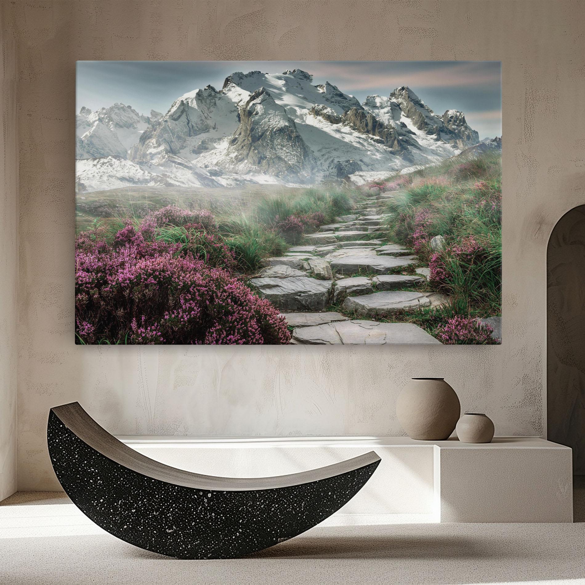 Leinwandbild Mountain Spring View mockup 8