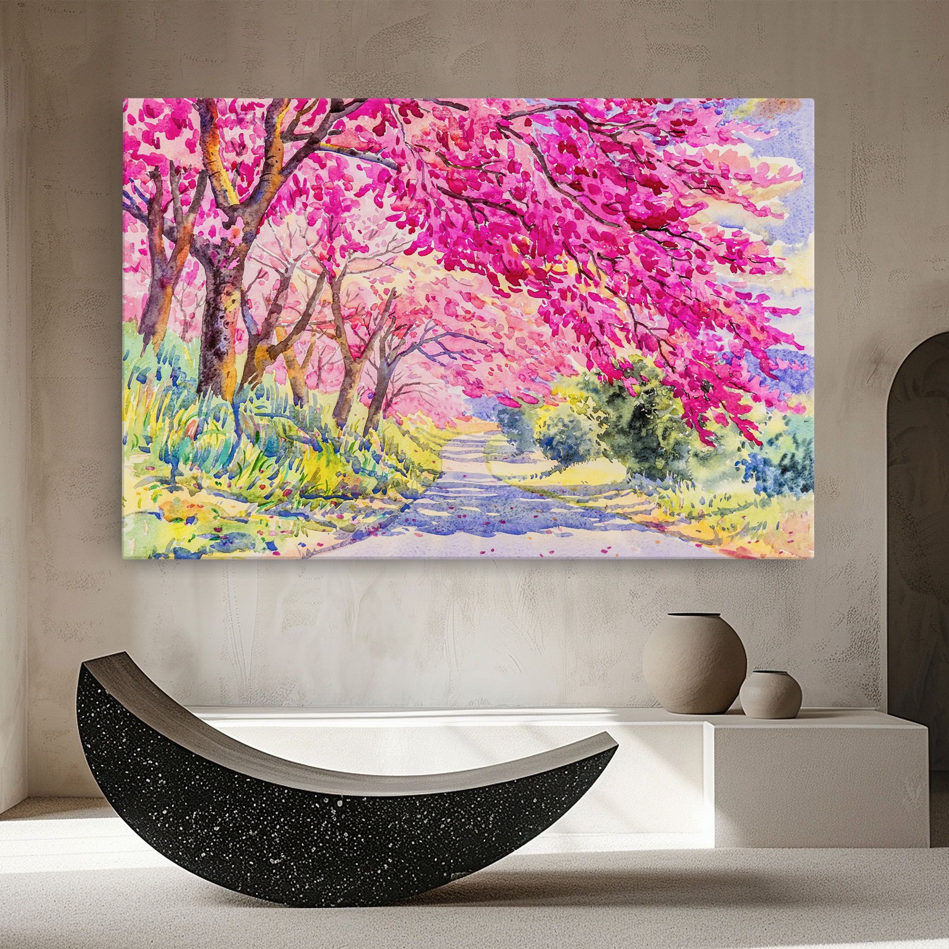 Pink Trees Art mockup 8