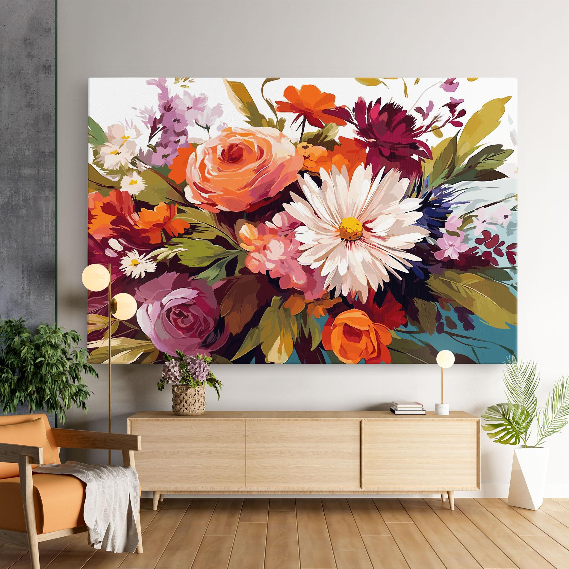 Leinwandbild Cream Orange Spring mockup 9