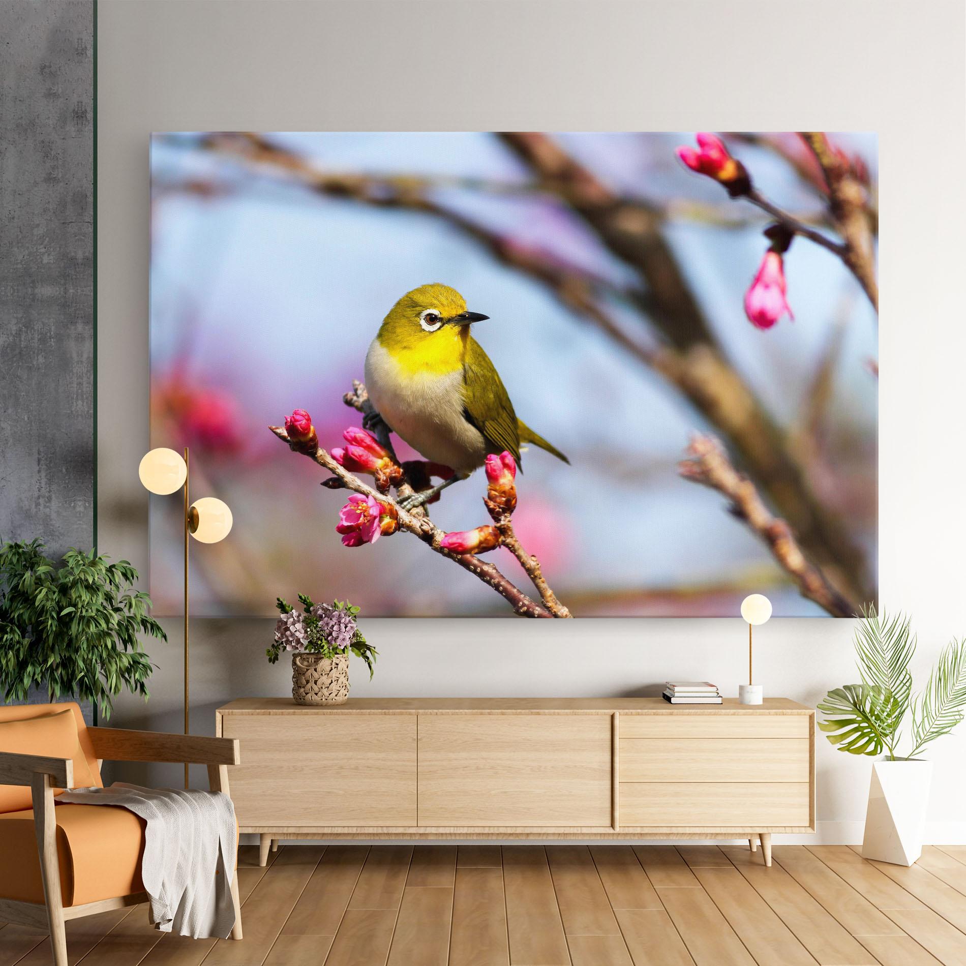 Leinwandbild Cute Pink Flower Buds mockup 9