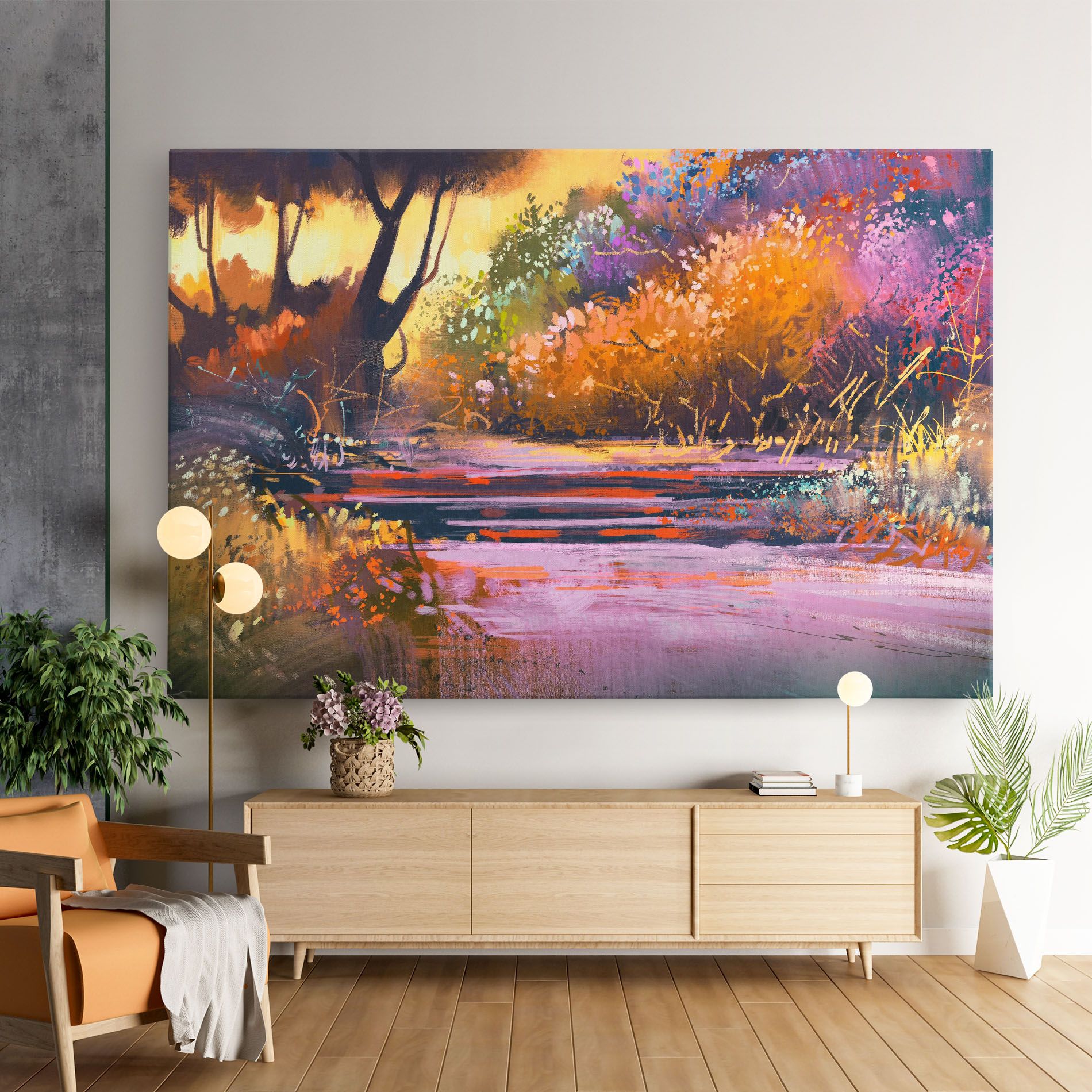 Landscape Colorful Trees mockup 9