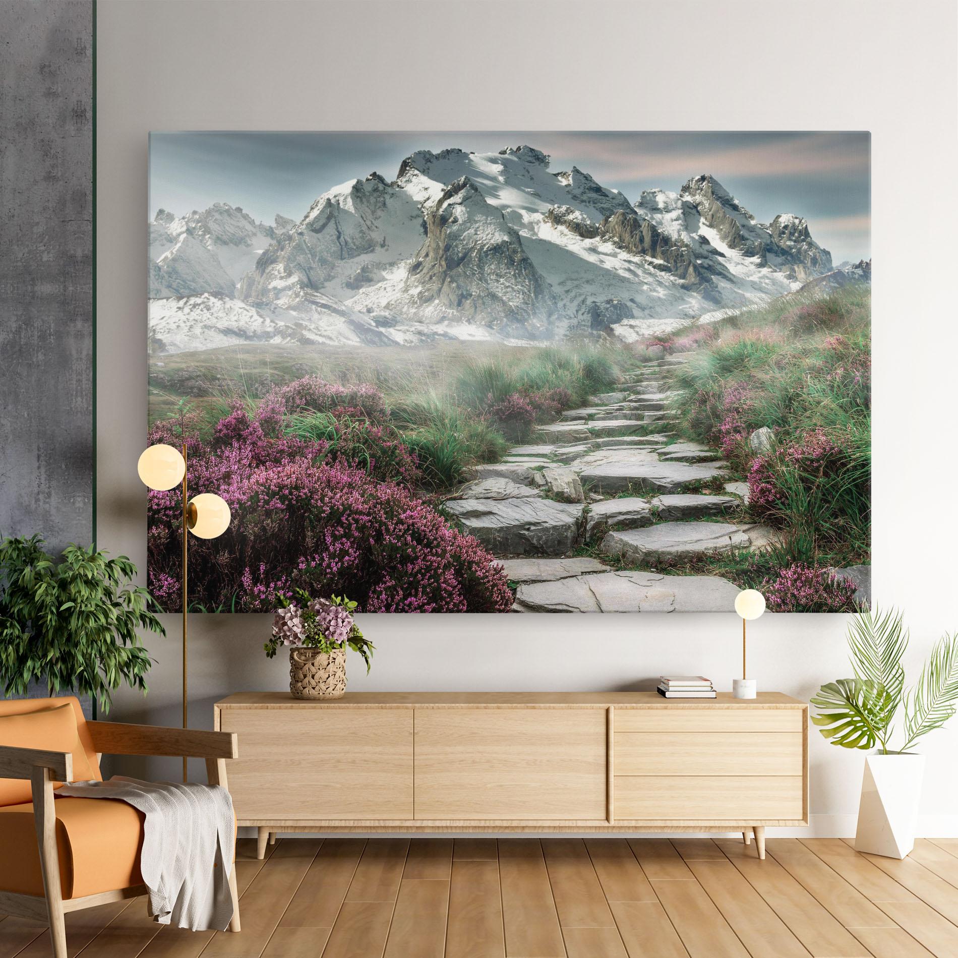 Leinwandbild Mountain Spring View mockup 9