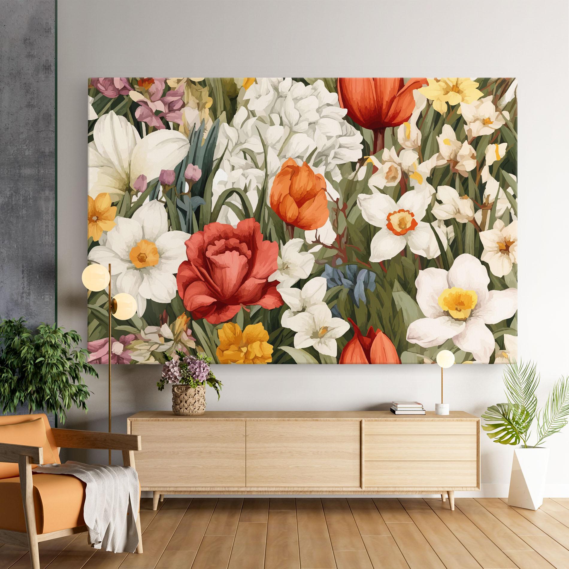 Leinwandbild Orange Red Spring mockup 9
