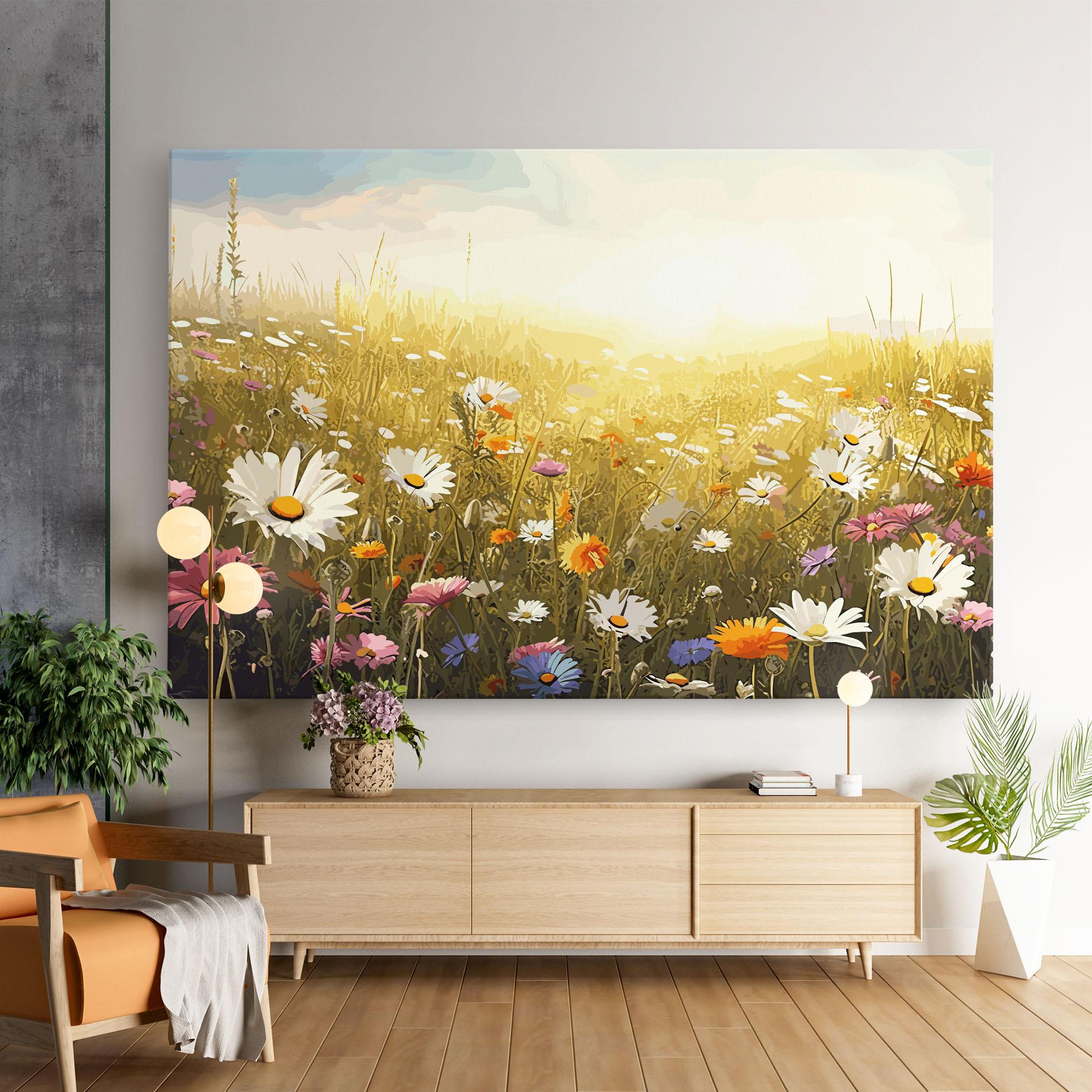 Leinwandbild Spring Field Art mockup 9