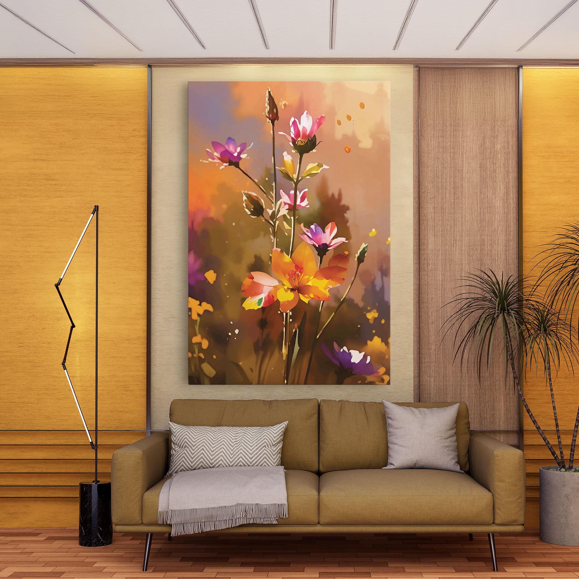 Leinwandbild Orange Pink Spring mockup 9