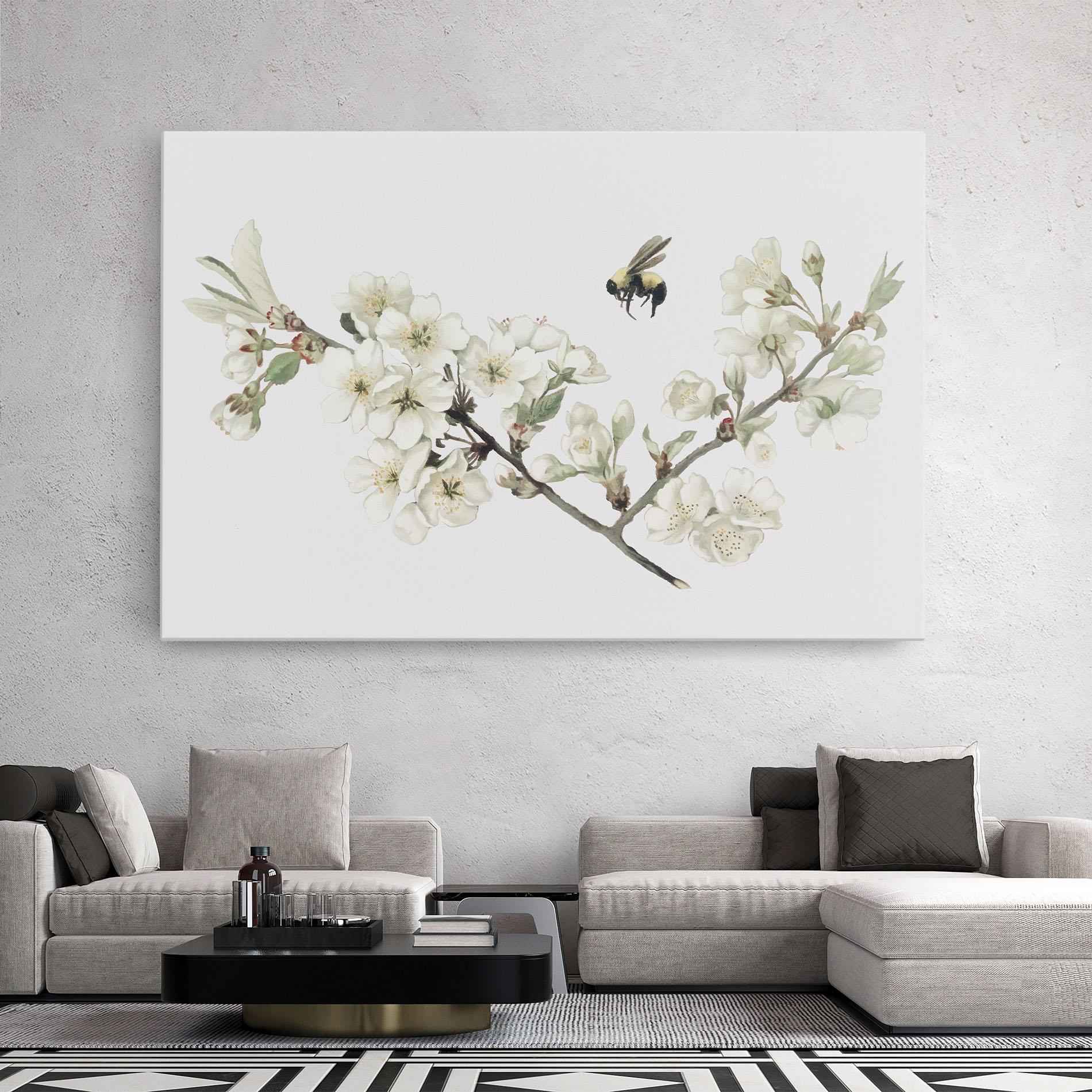 Leinwandbild Bee Spring Flower mockup 2