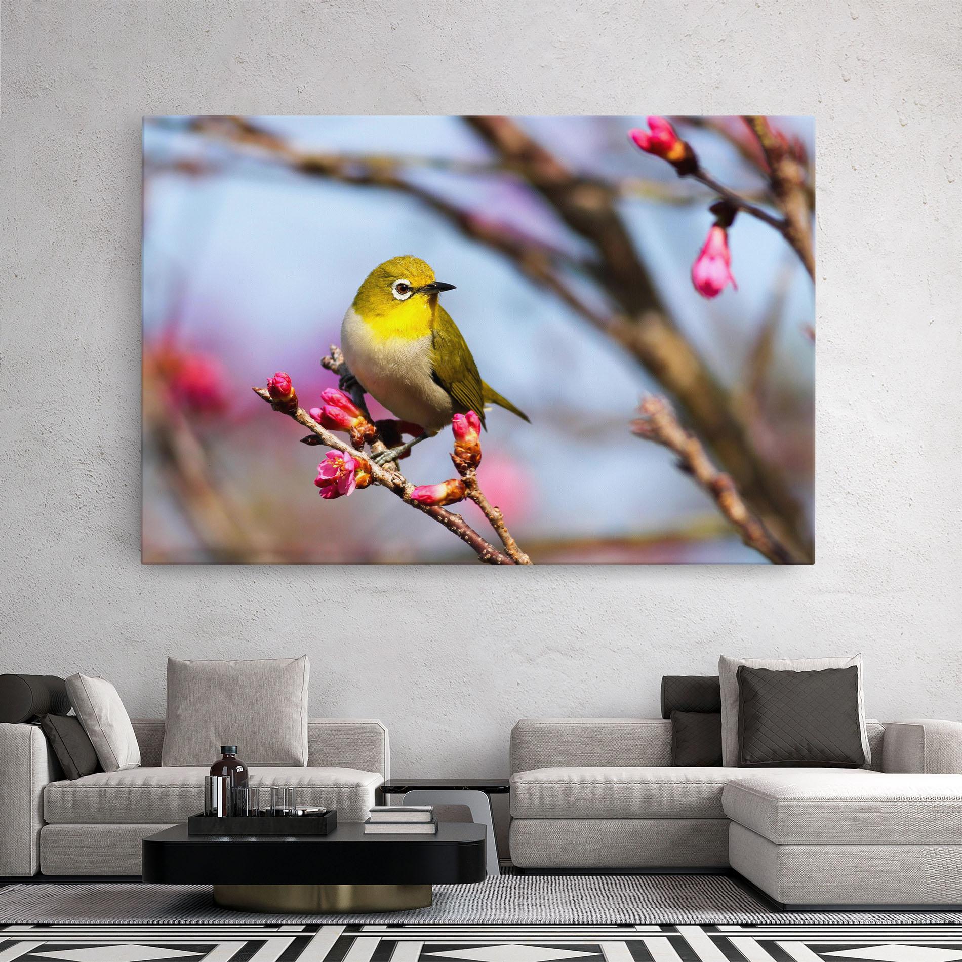 Leinwandbild Cute Pink Flower Buds mockup 2