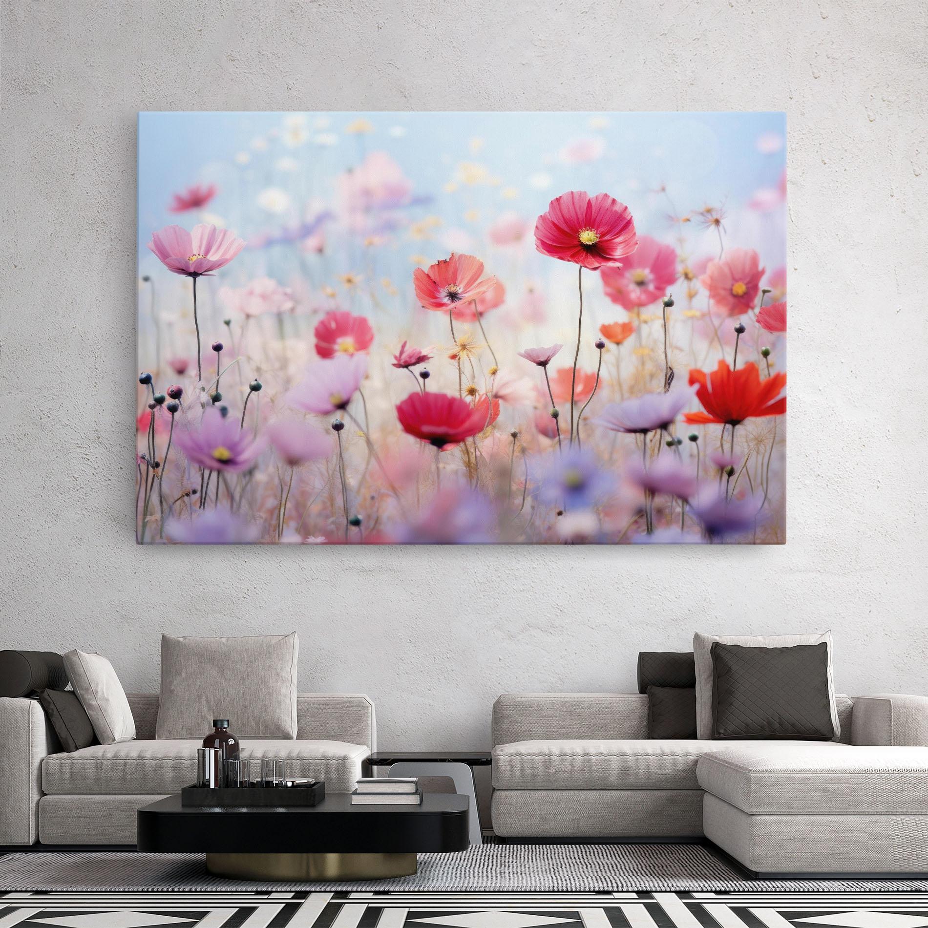 Leinwandbild Dreamy Sprig Pink Flower mockup 2