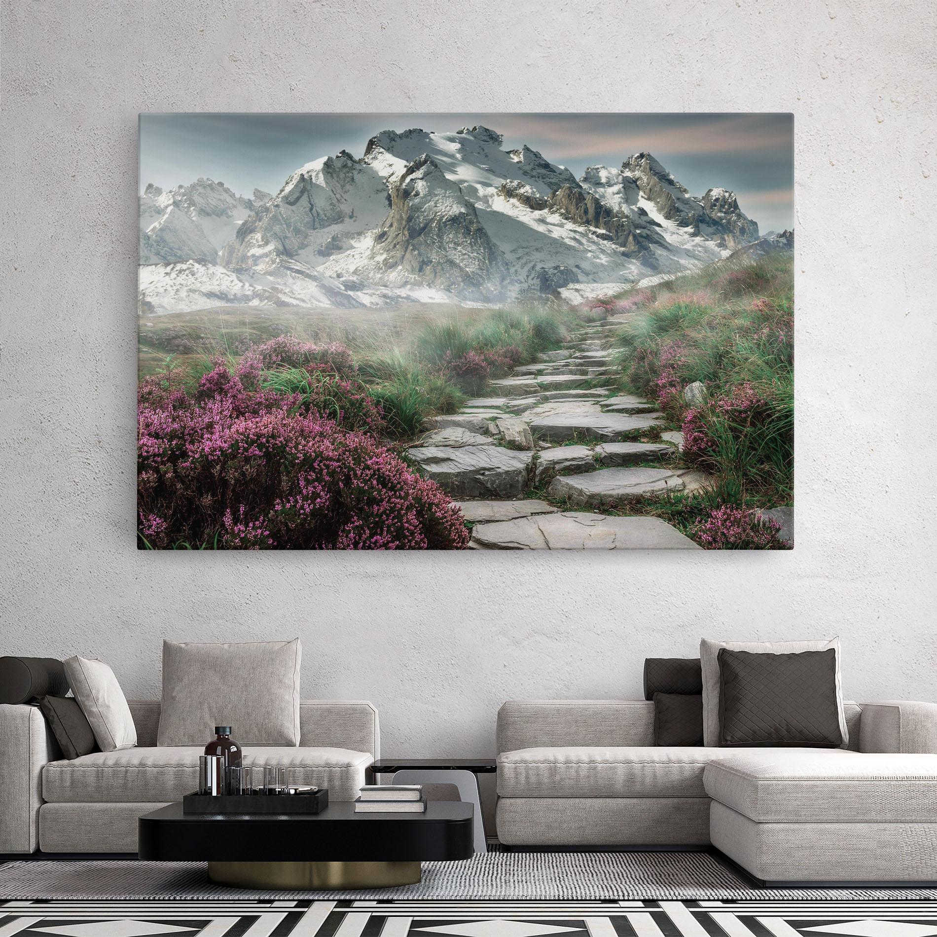 Leinwandbild Mountain Spring View mockup 2