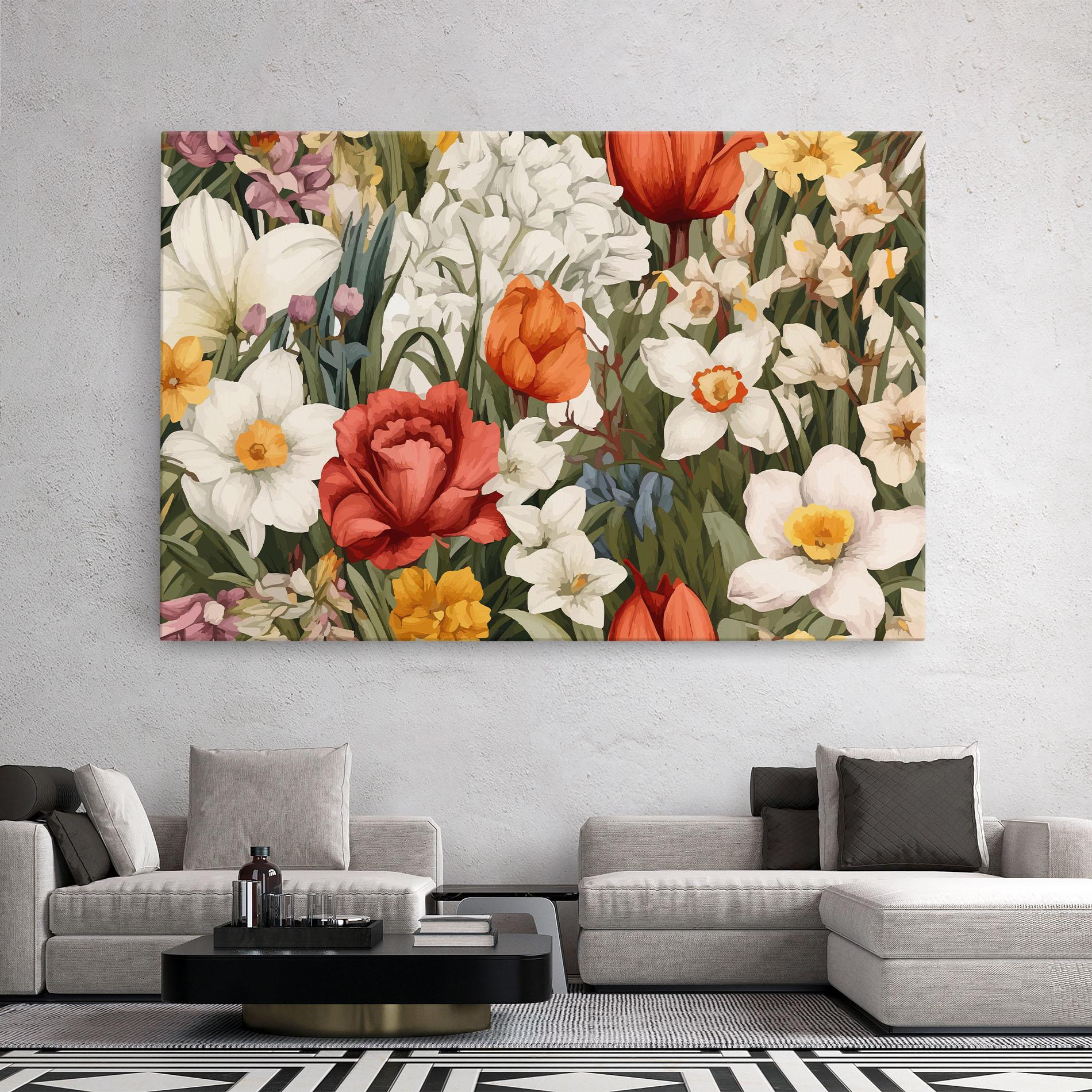 Leinwandbild Orange Red Spring mockup 2