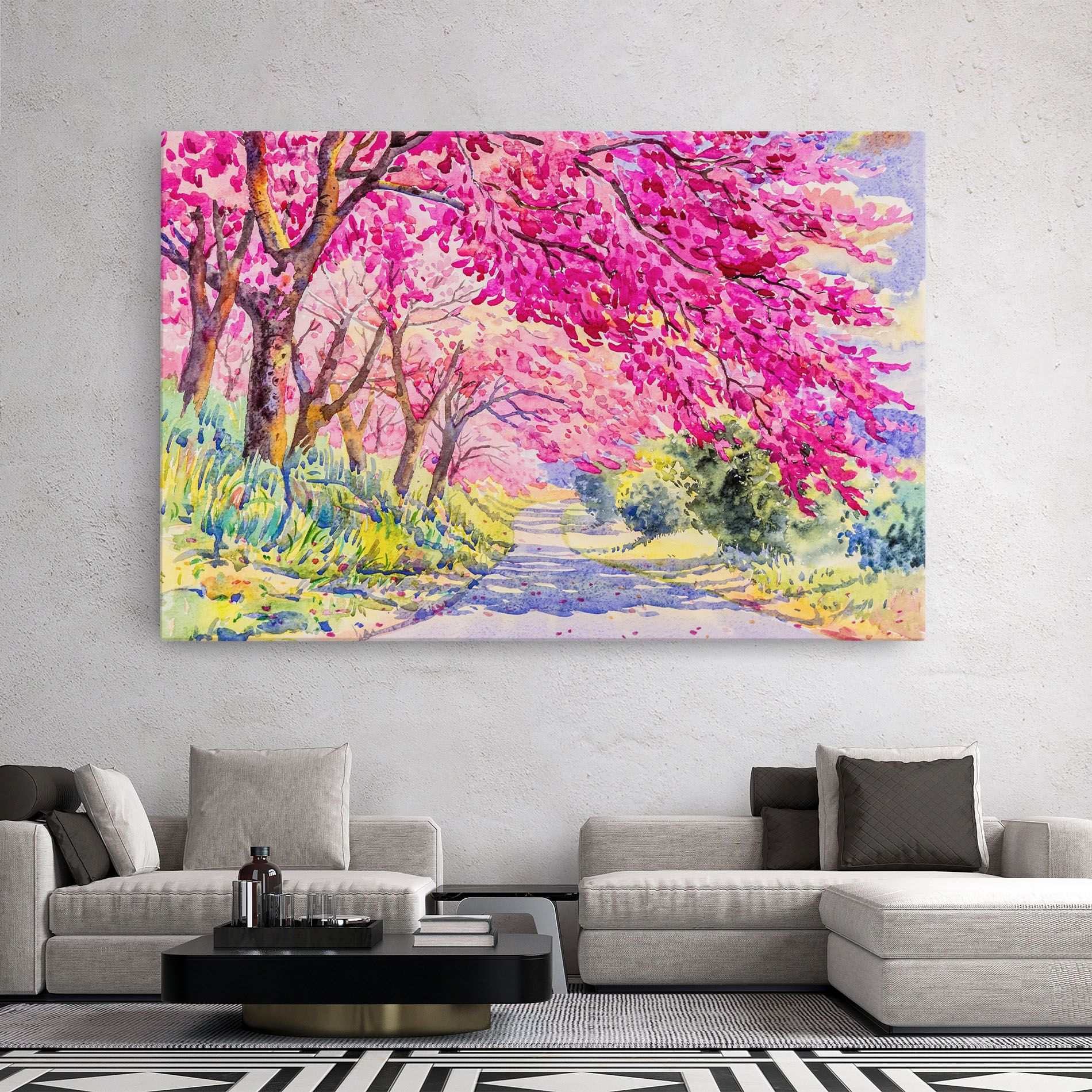 Pink Trees Art mockup 2