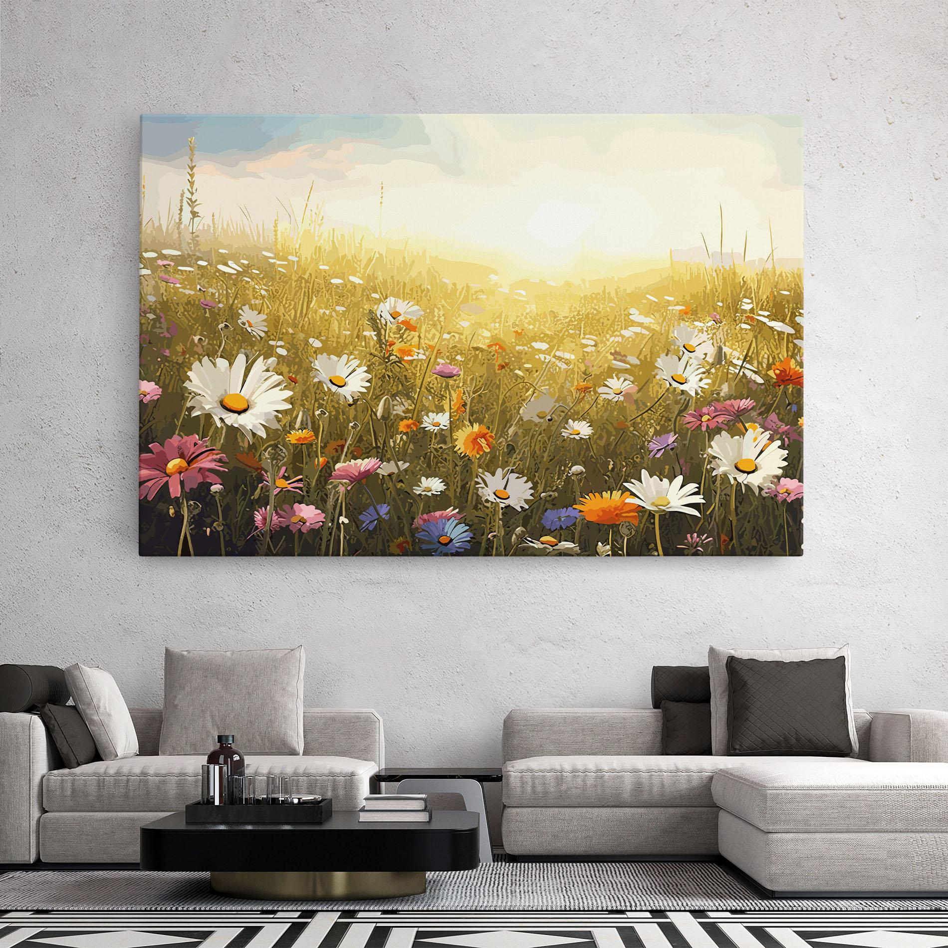 Leinwandbild Spring Field Art mockup 2