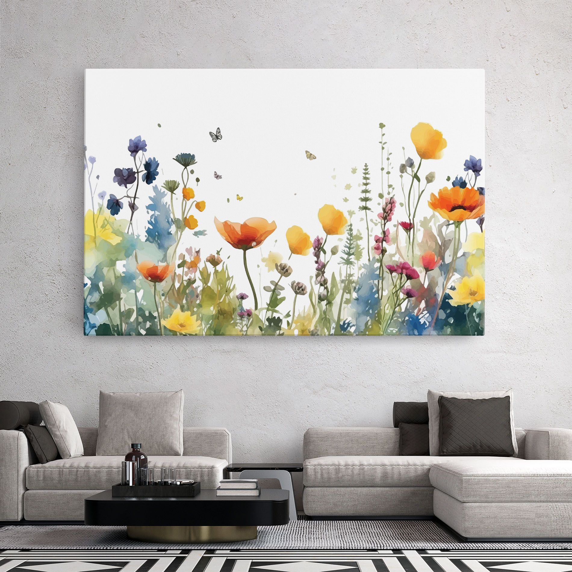 Watercolor Spring Flowers mockup 2