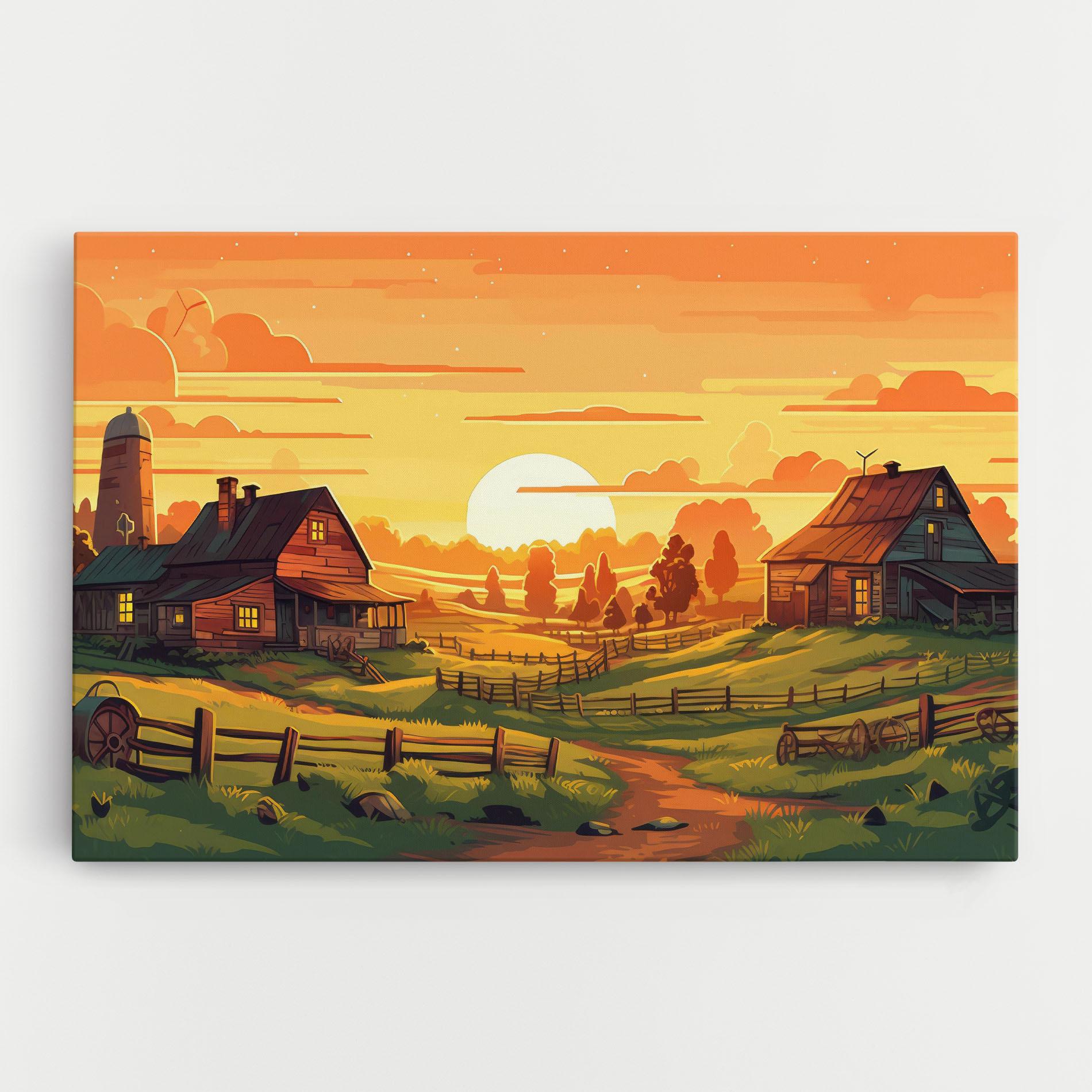 Leinwandbild Farmhouse Sunlight mockup 0