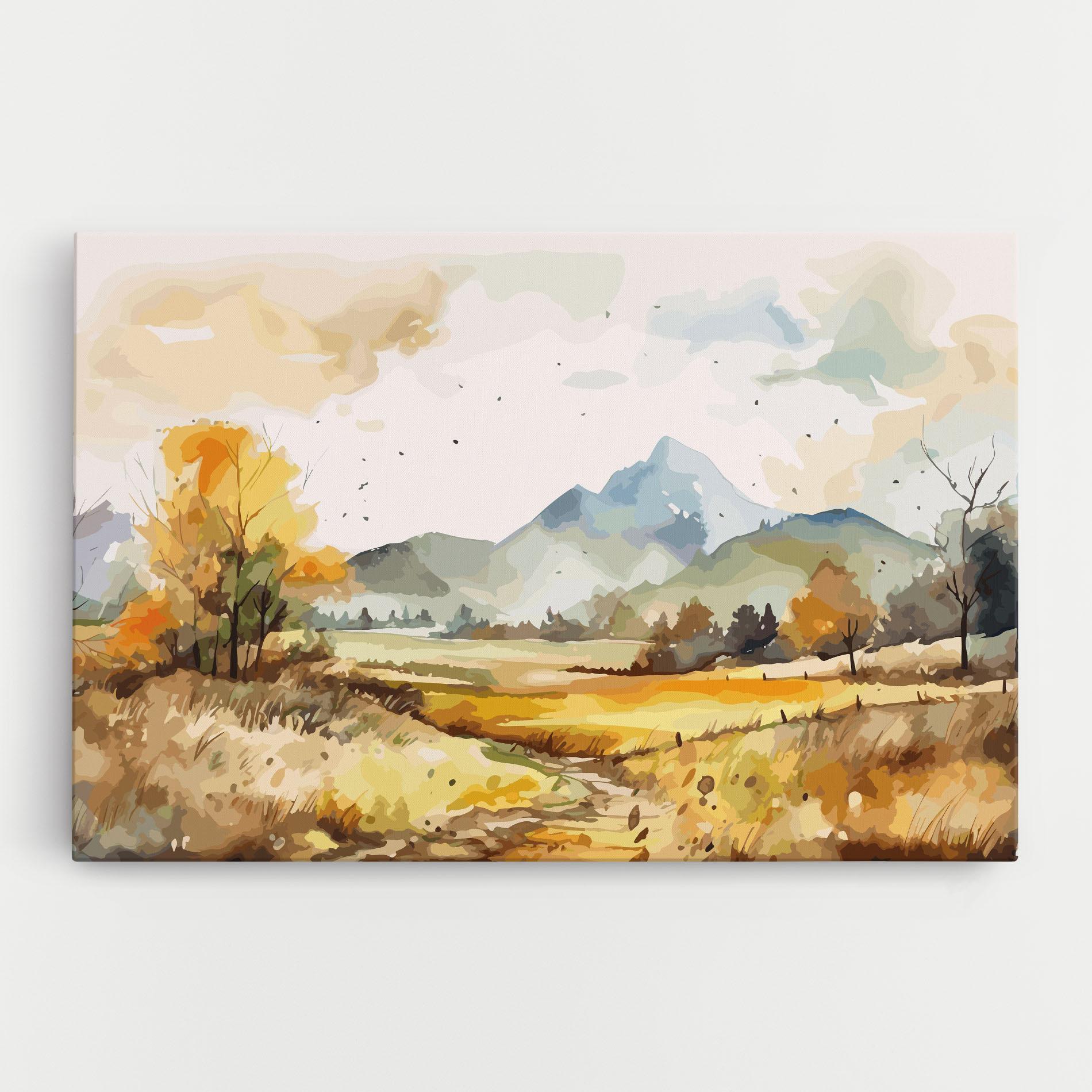 Leinwandbild Mountain Rural View mockup 0