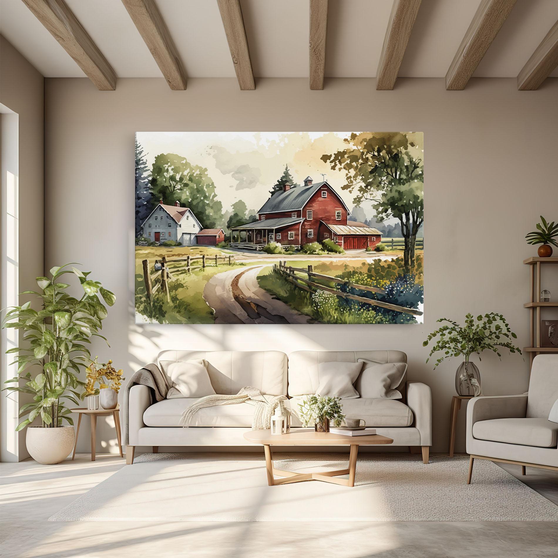 Leinwandbild Farmhouse Painting mockup 6