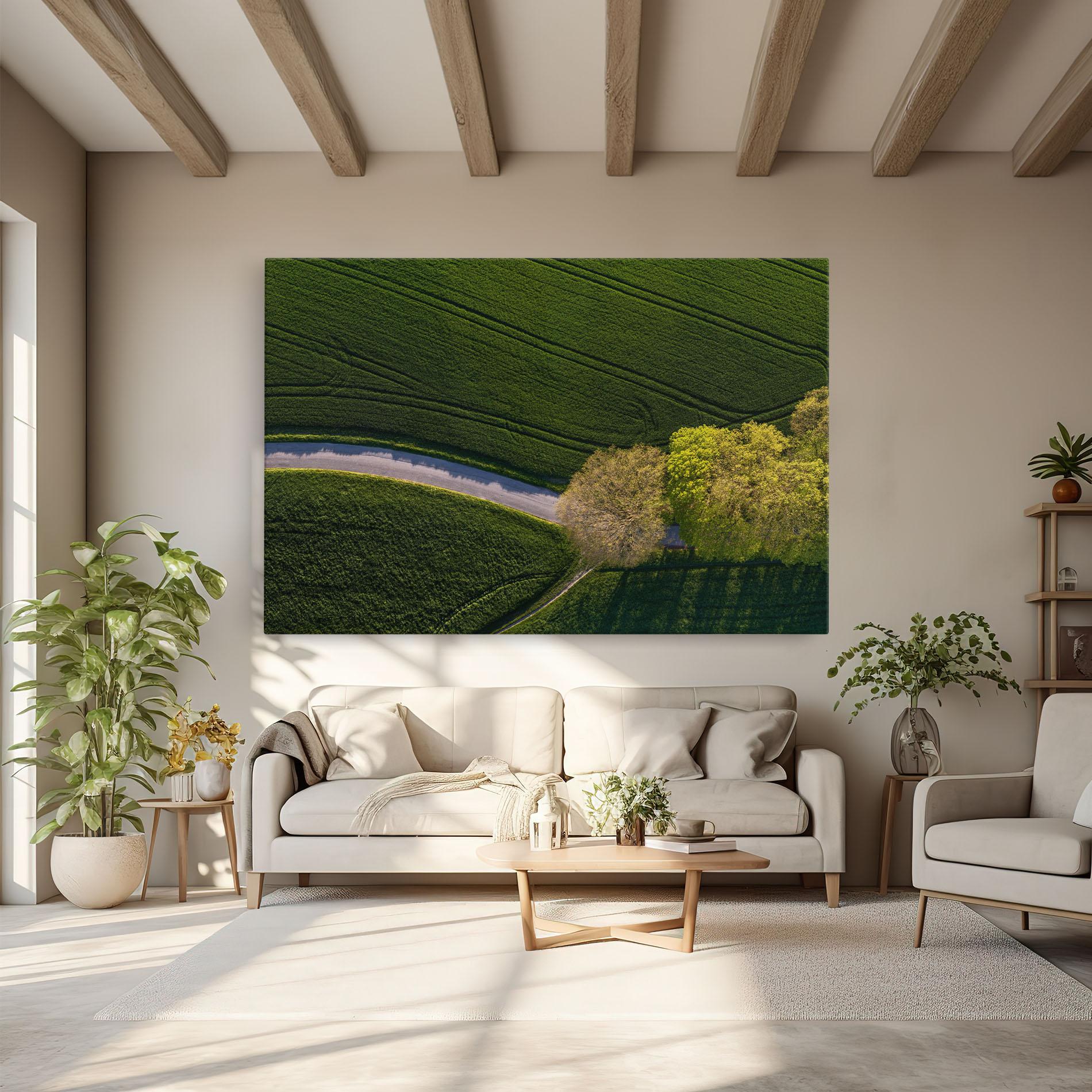 Leinwandbild Green Road mockup 6